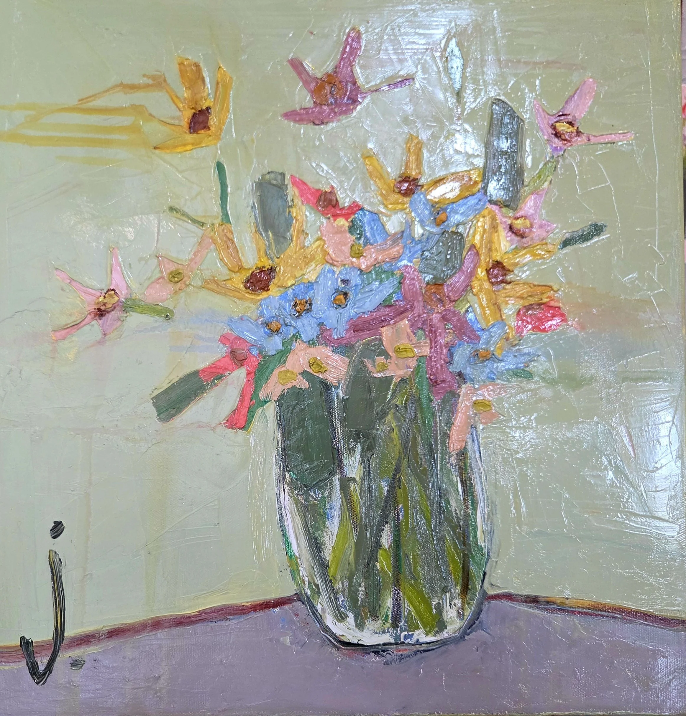  “Floral”   original oil on canvas  $550 