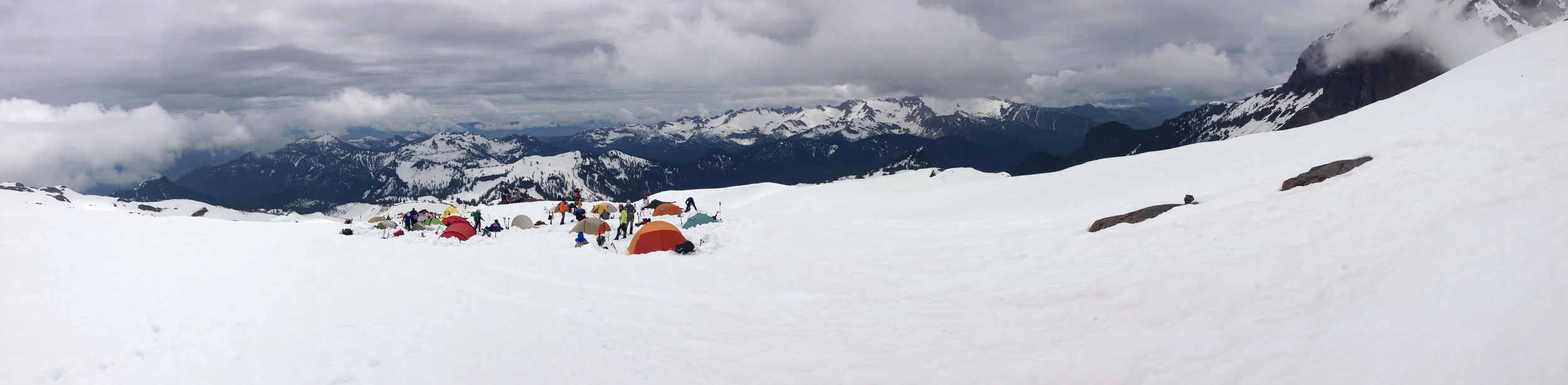 Camp near the Easton Glacier. Washington Alpine Club. 
