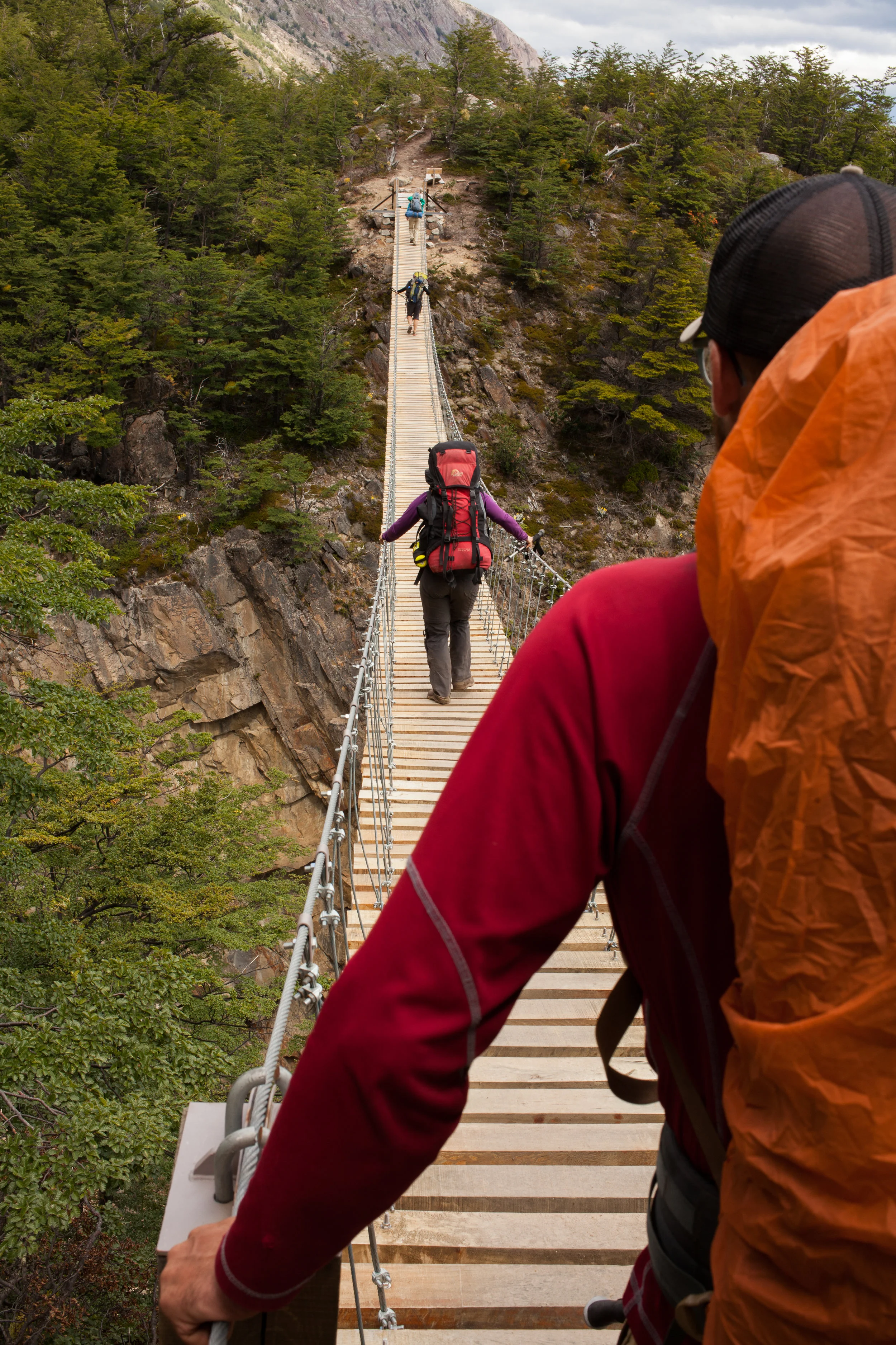 Suspension Bridge on the way to Grey Shelter. 