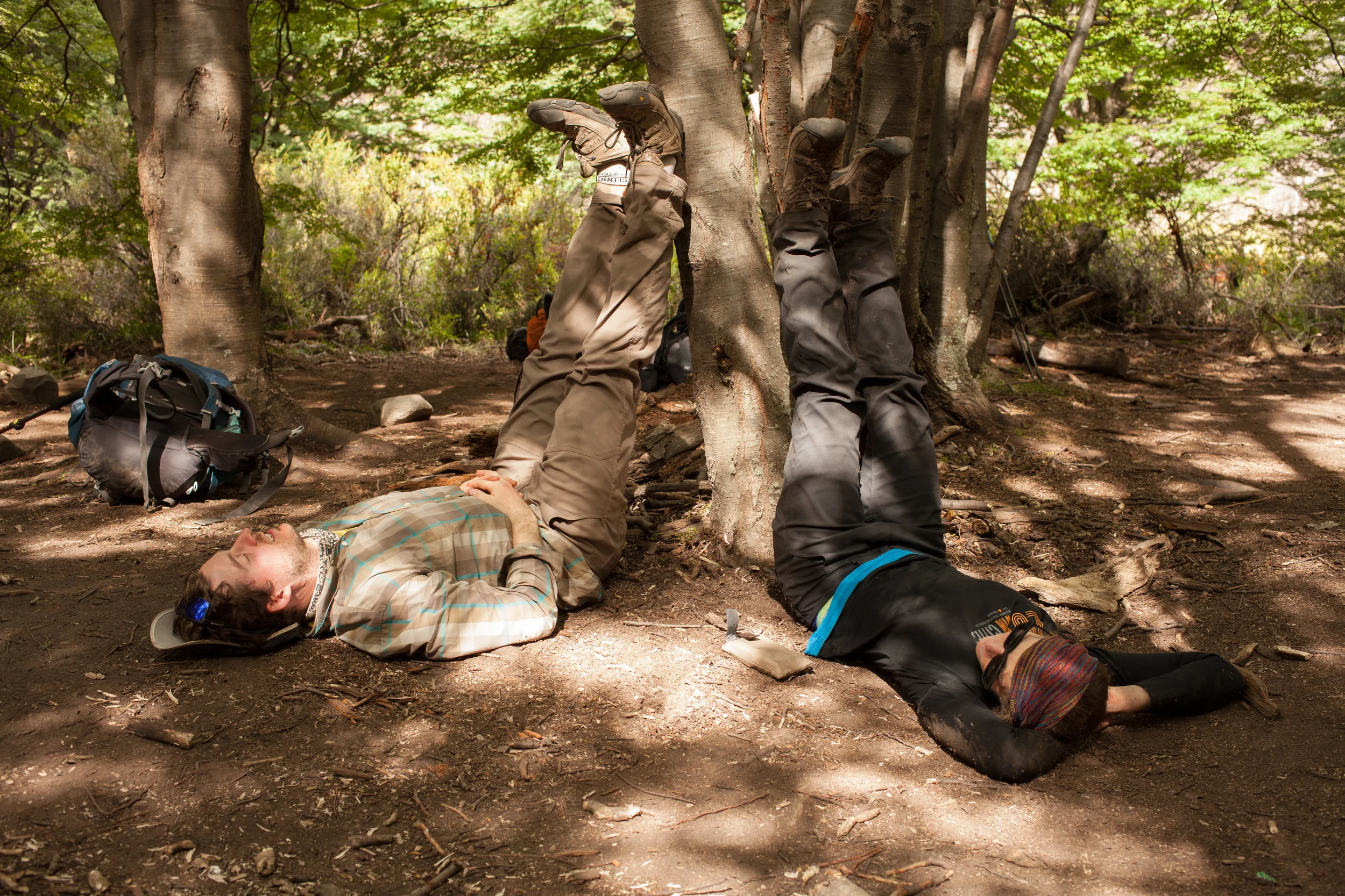 After 22 Kilometers of hiking, we all dropped our packs at the campground and worked on giving our legs a rest. 