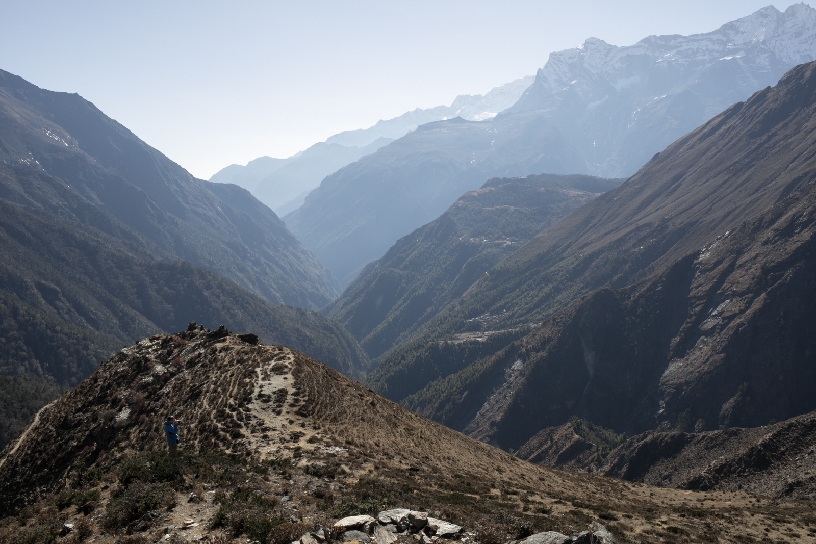 The view down the valley.
