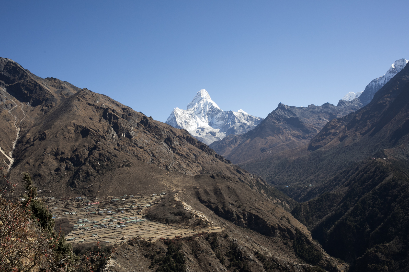 Phortse with Ama Dablam. 