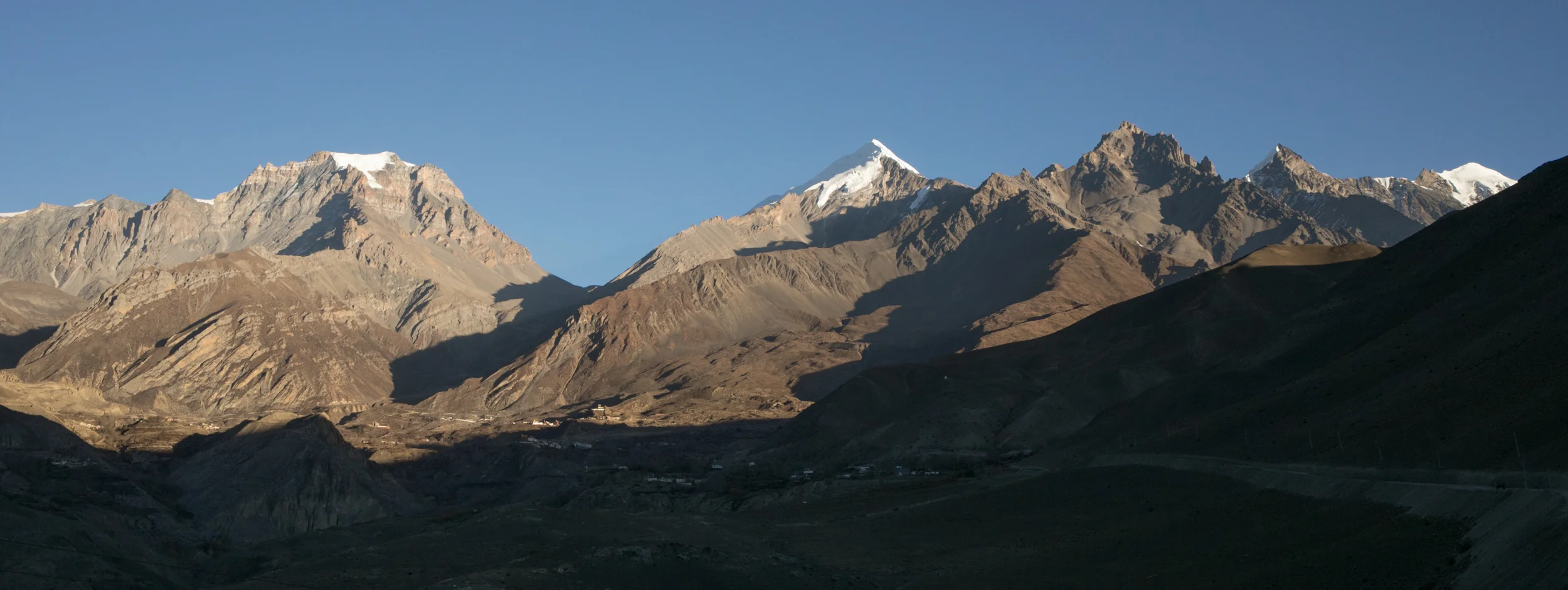 The peaks behind Muktinath 