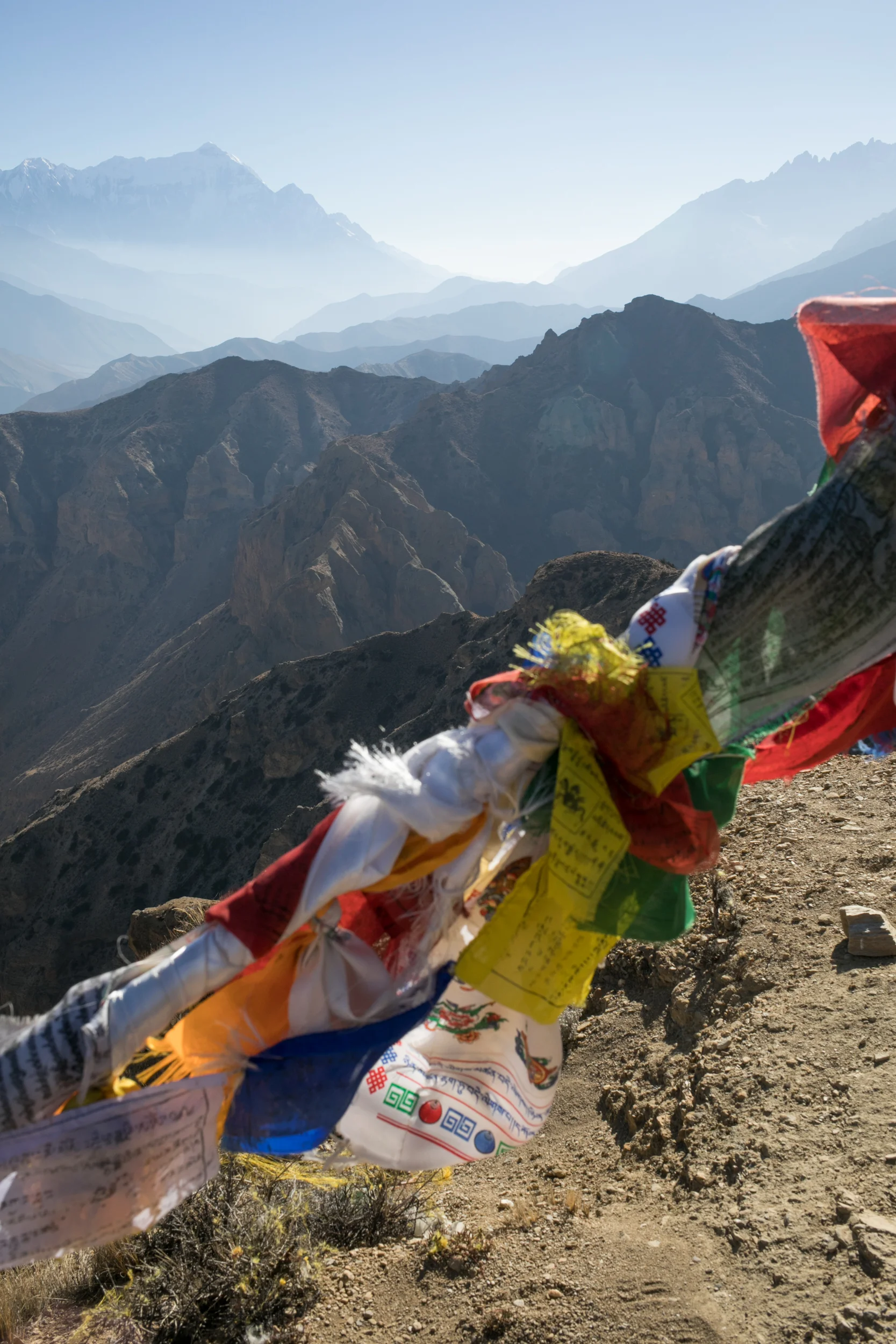 Mountains and Prayer Flags. 