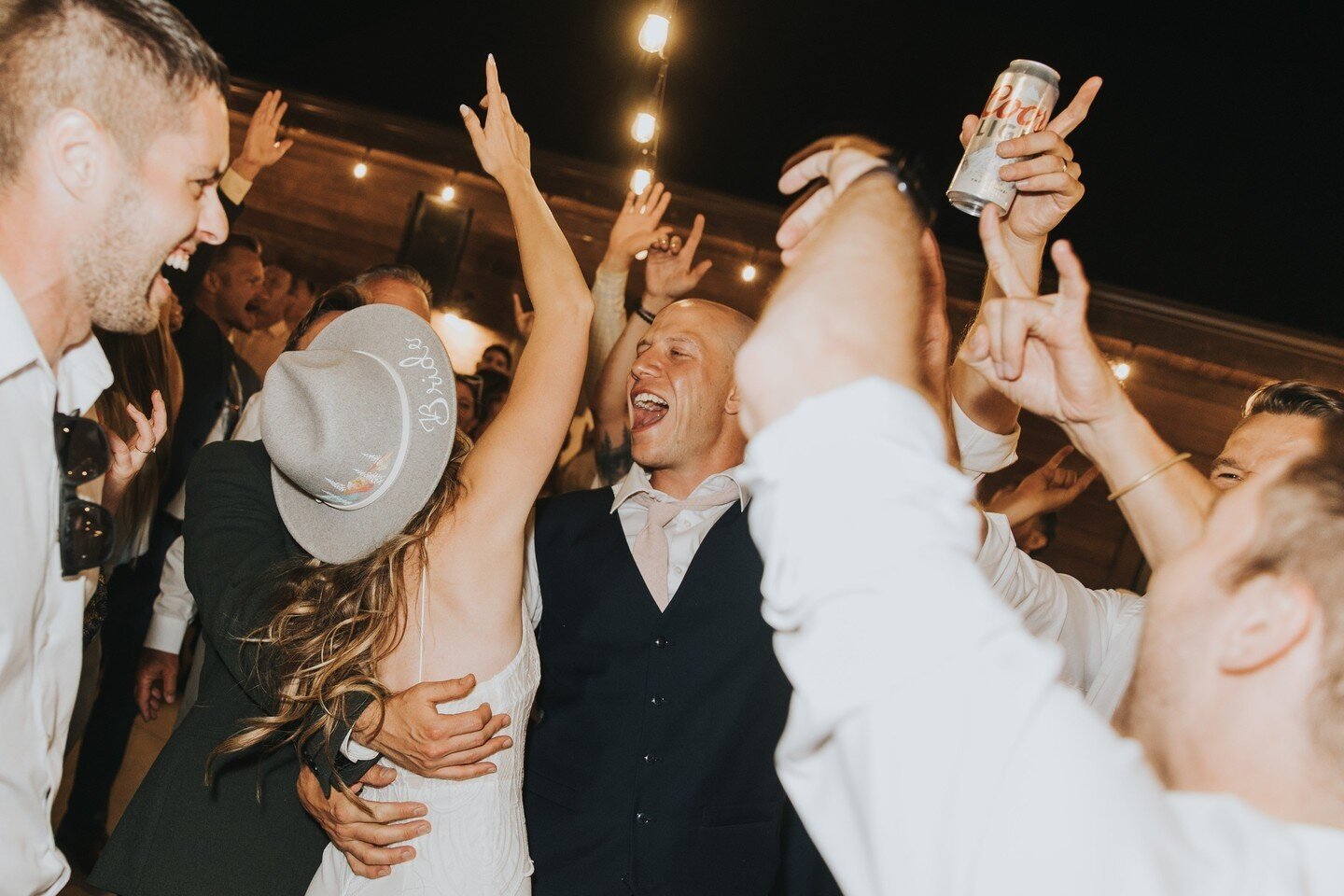 It's Monday...but can we pretend it's Friday?⁠
⁠
10/10 recommend a dance party under the stars on your wedding night singing at the top of your lungs.