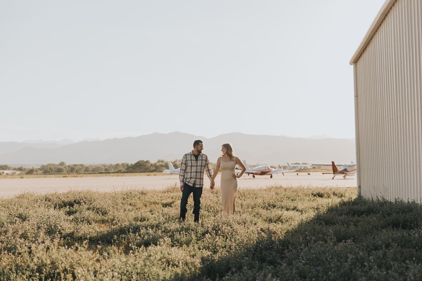 I couldnt have dreamed up a more unique shoot.  An airfield all to ourselves with the Rocky Mountains in the background??? COME ON.