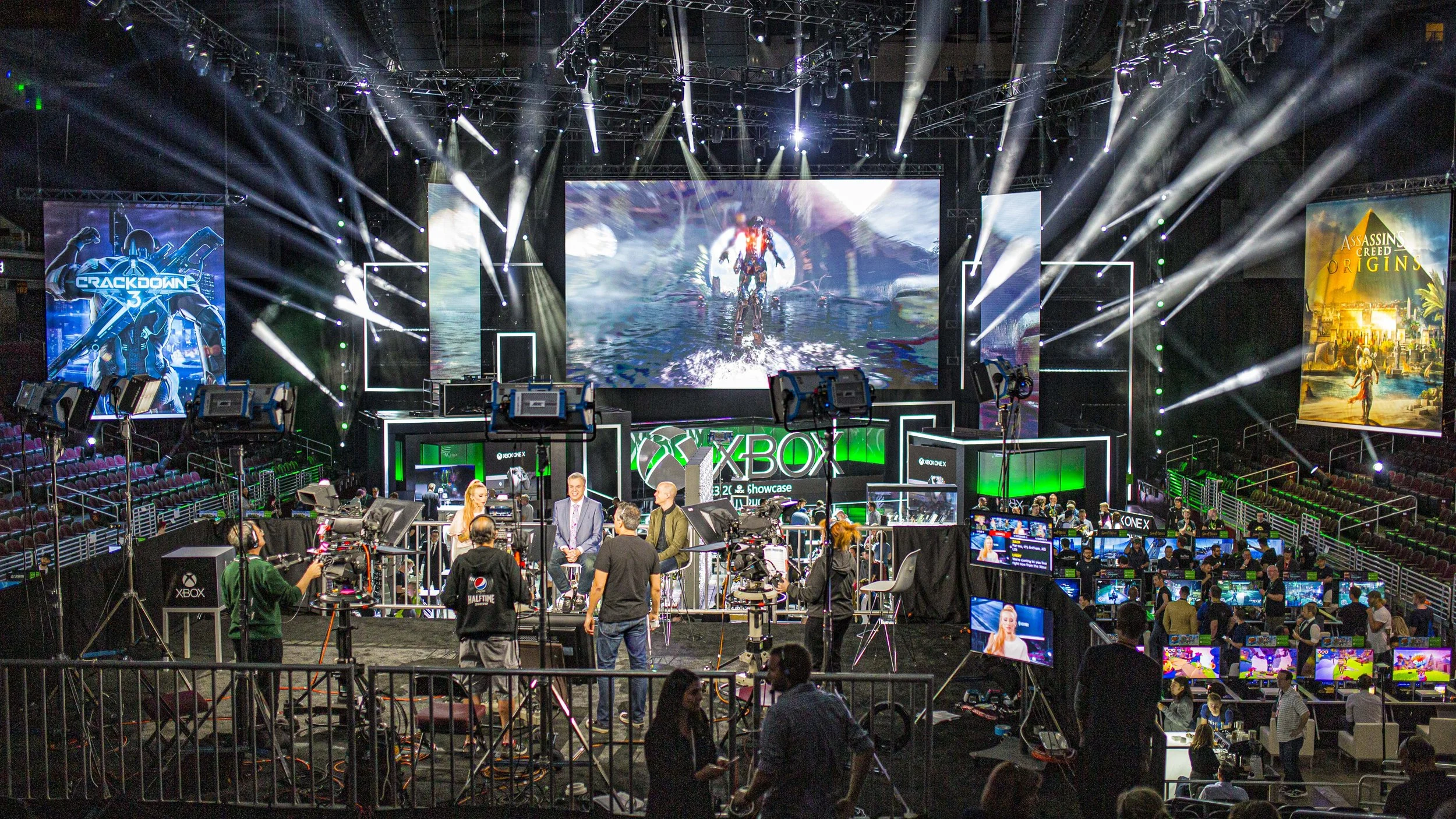 Xbox live event being filmed and streamed