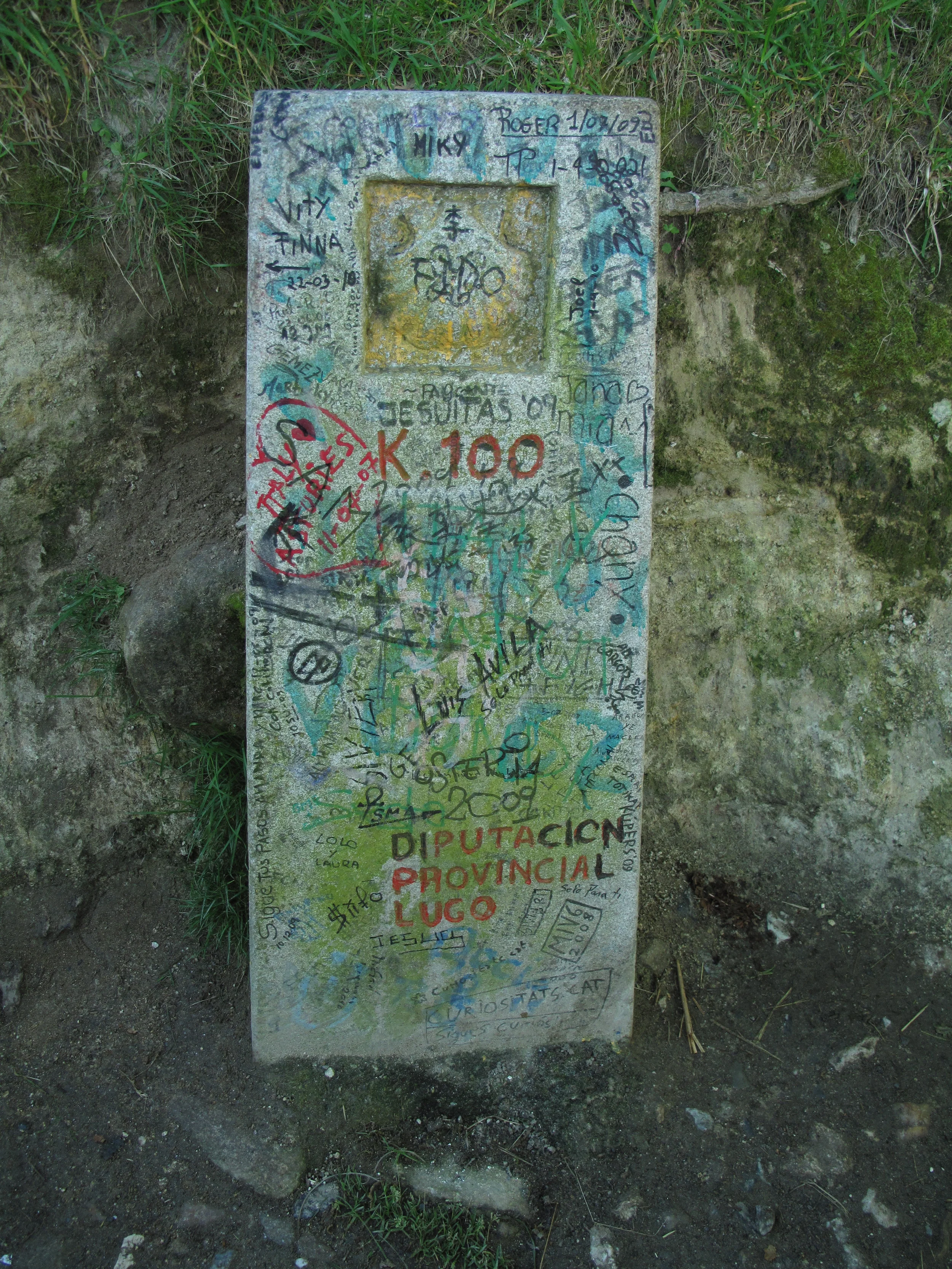 Technically, Sarria is a little past the 100km mark on the Camino. I came across this shortly after leaving Barbadelo, if I remember correctly. 