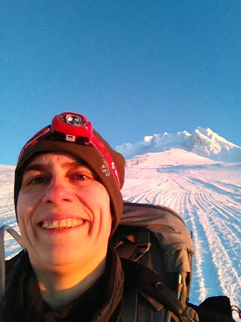 New Year's Day 2013 on Mt. Hood. We woke at the crack of dawn, and watched the sun rise on the new year.