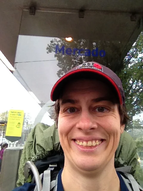 Selfie at the metro stop. I've got some crazy eyes going on there. Sorry. Selfies aren't really my thing.