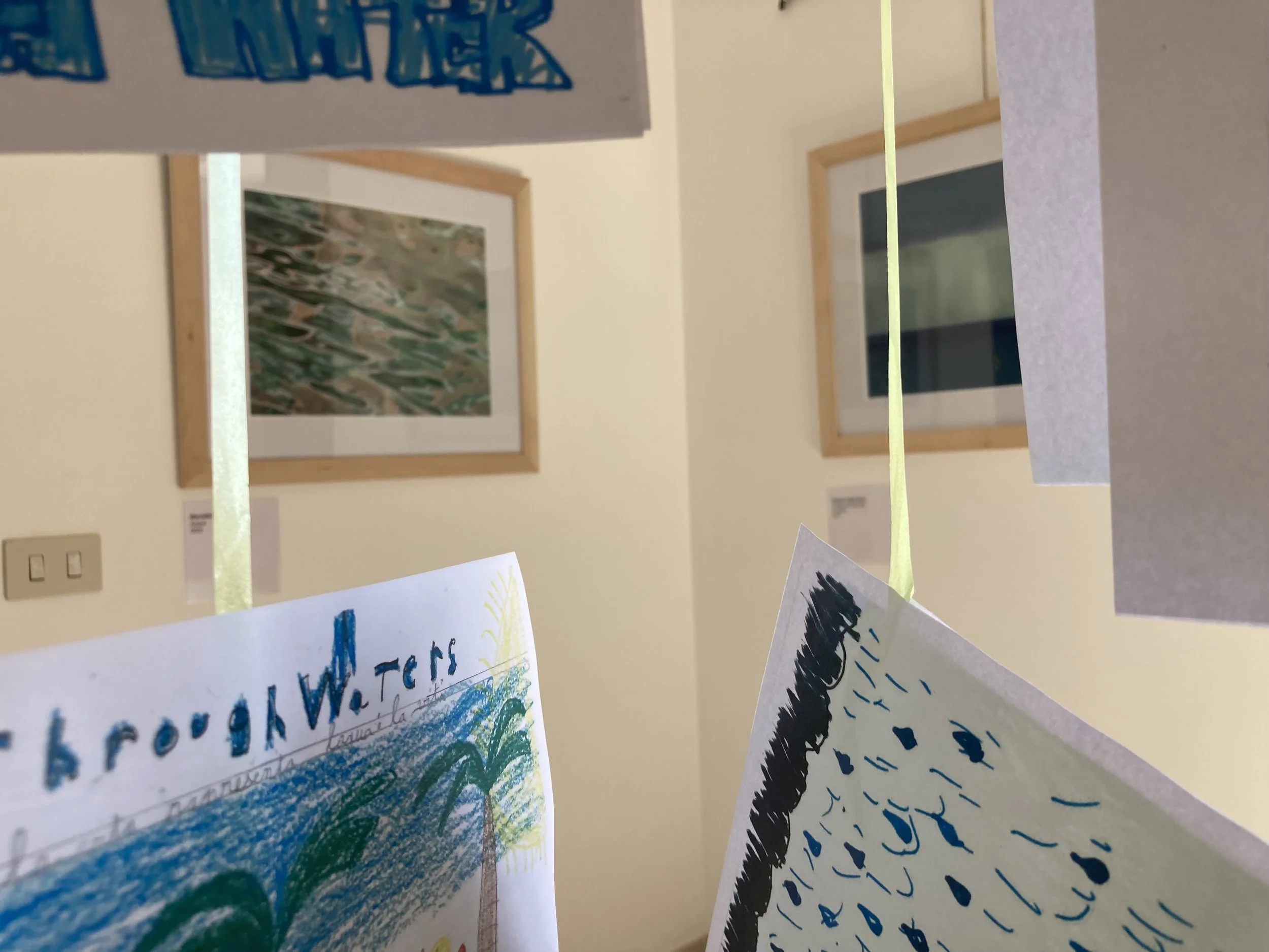 exhibition of photos about water worldwide and children's drawings
