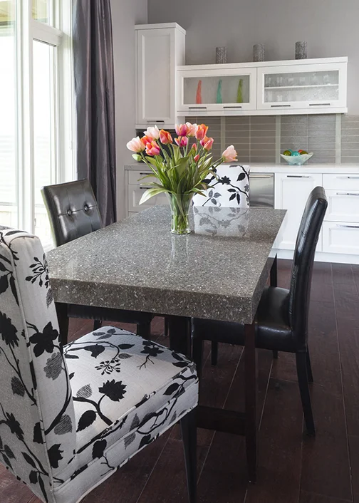 Kitchen table feature Cambria Surfaces