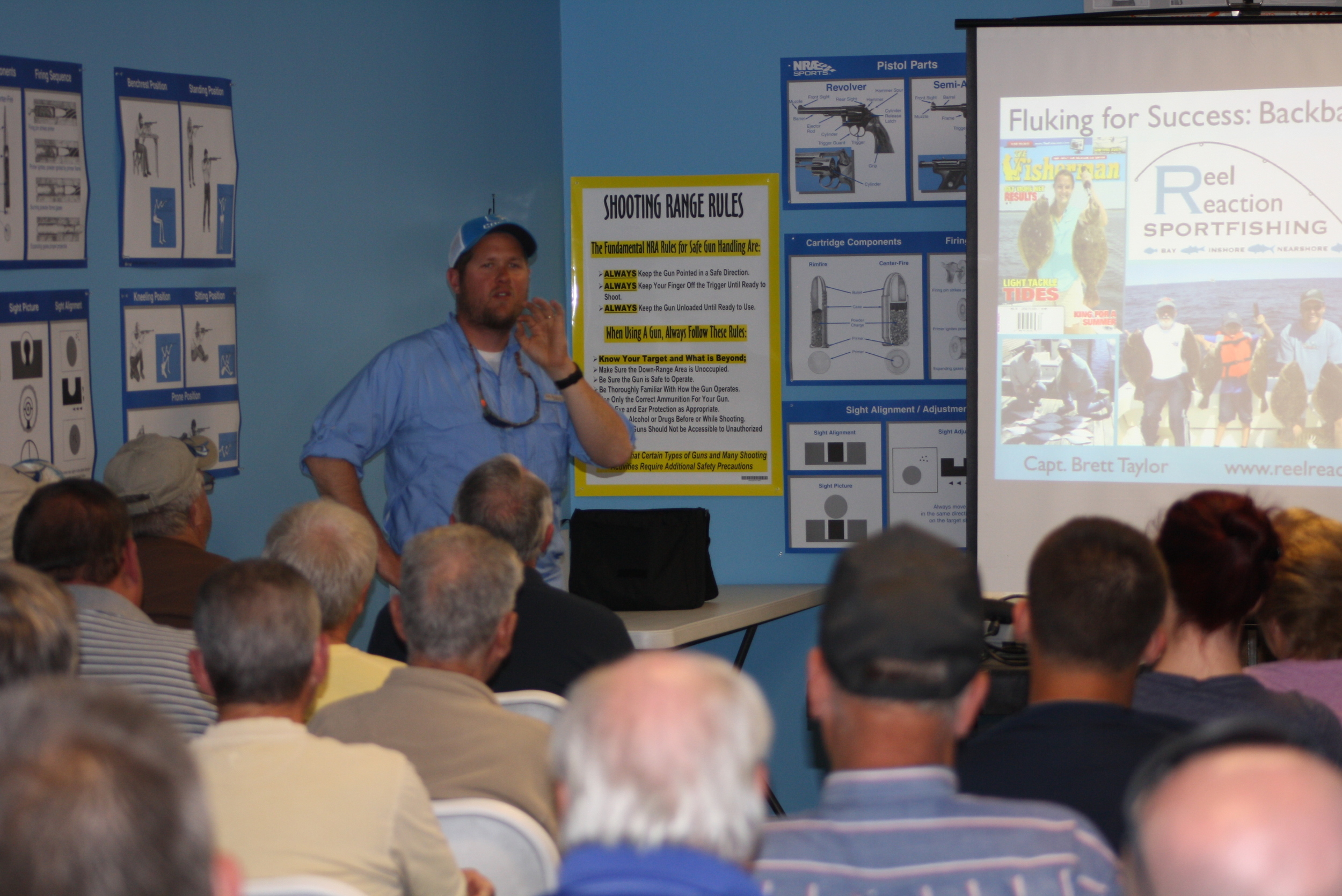 Shooter's Early Season Fluke Seminar with attendance over 80