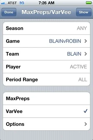 Adjust options as necessary