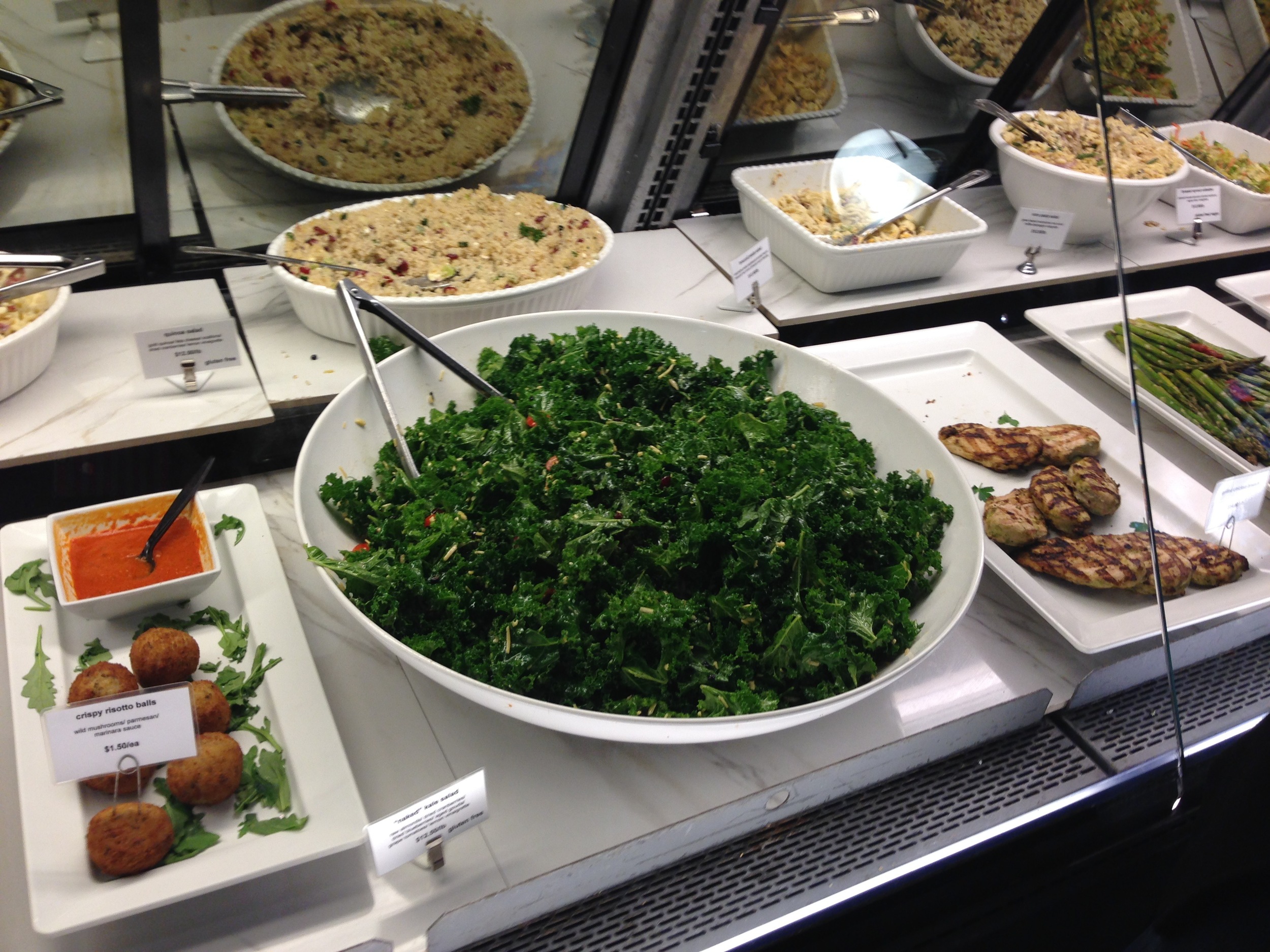 Gigantic bowl of kale at Bull Street Gourmet Market. Yuppies wished it, and it was so.