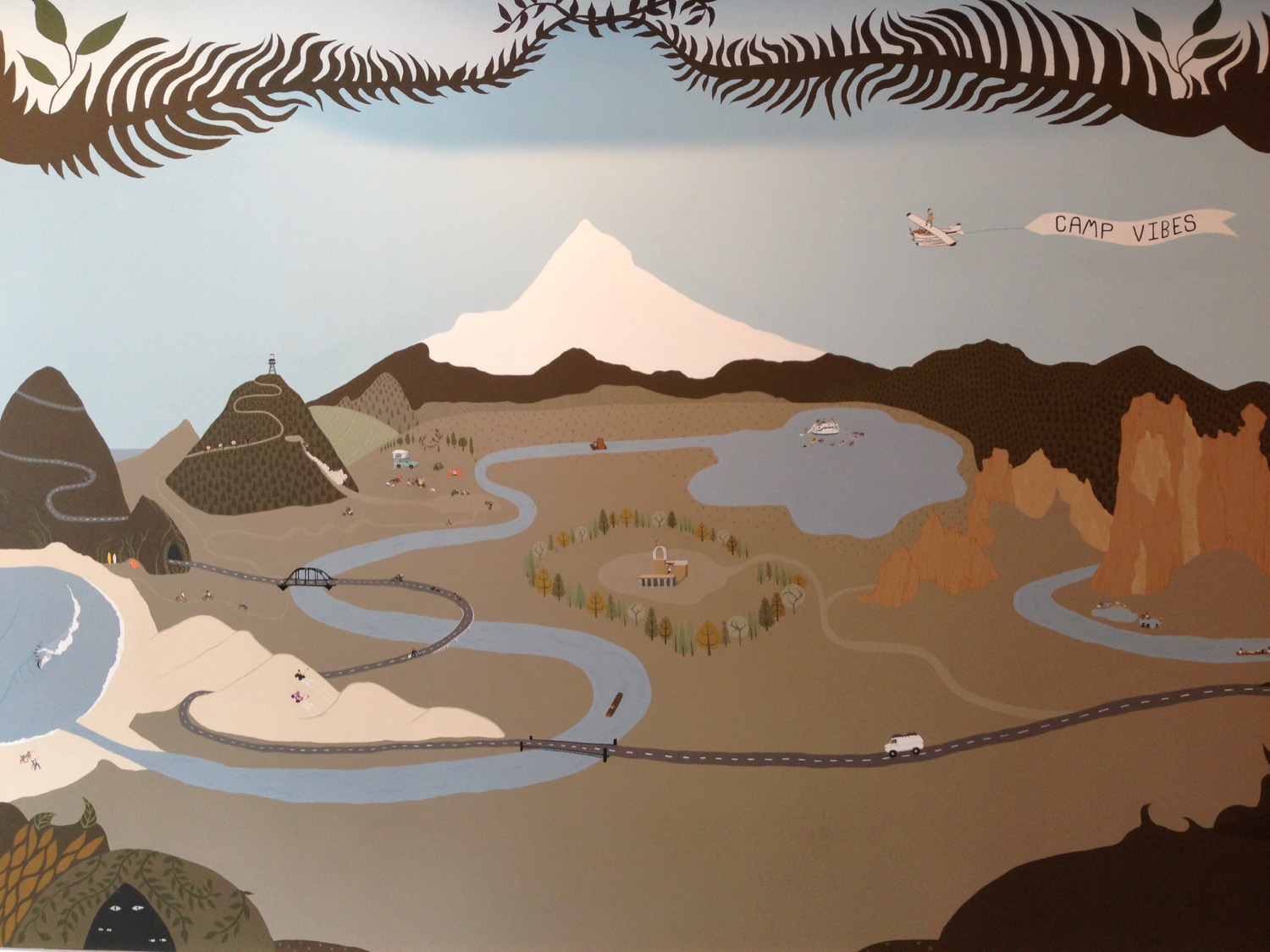 A mural at Poler