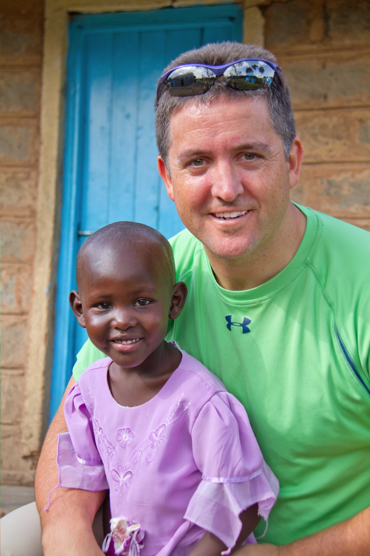 Keith Forwith with Kenyan girl