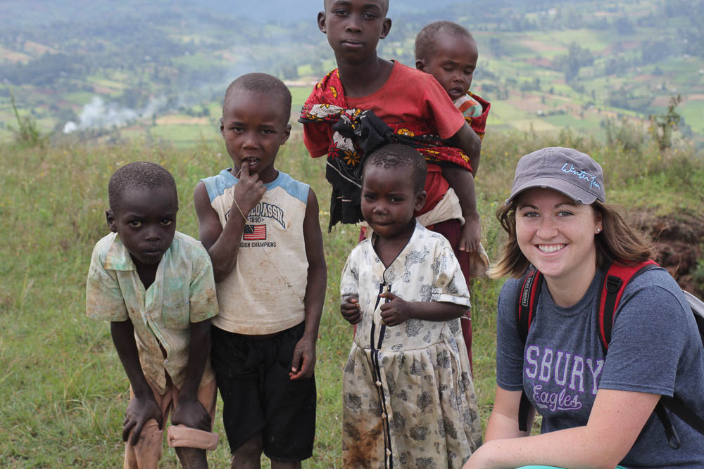 My daughter, Allegra with her new friends!