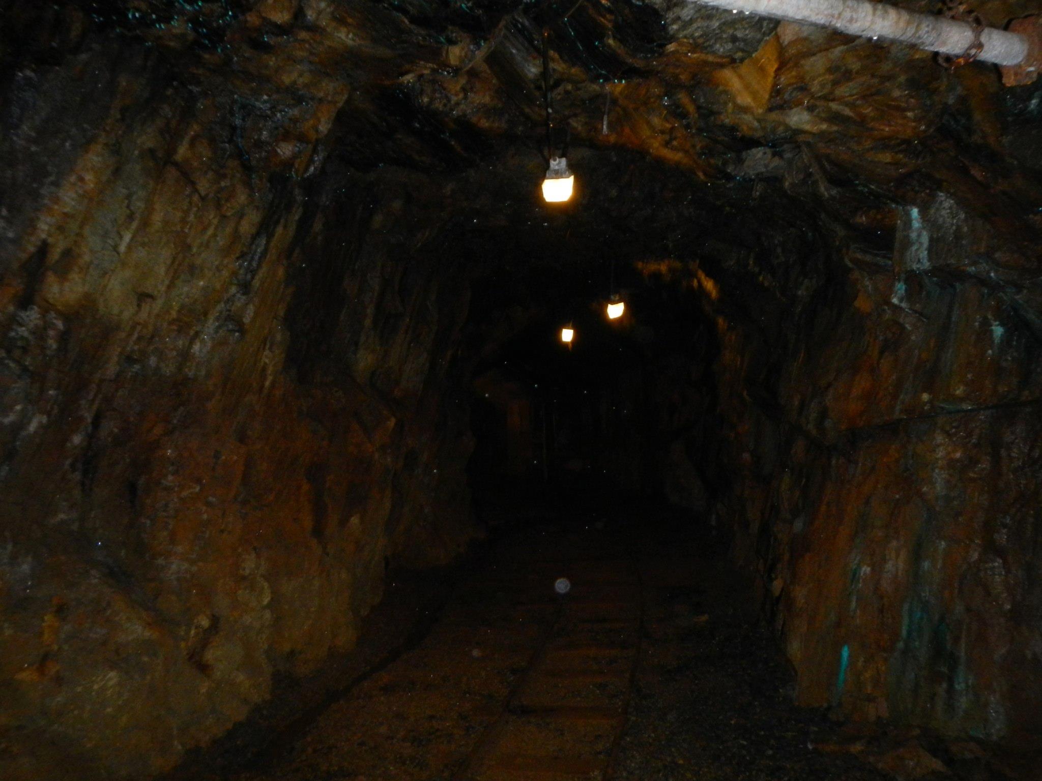  it was dark in the mine. 