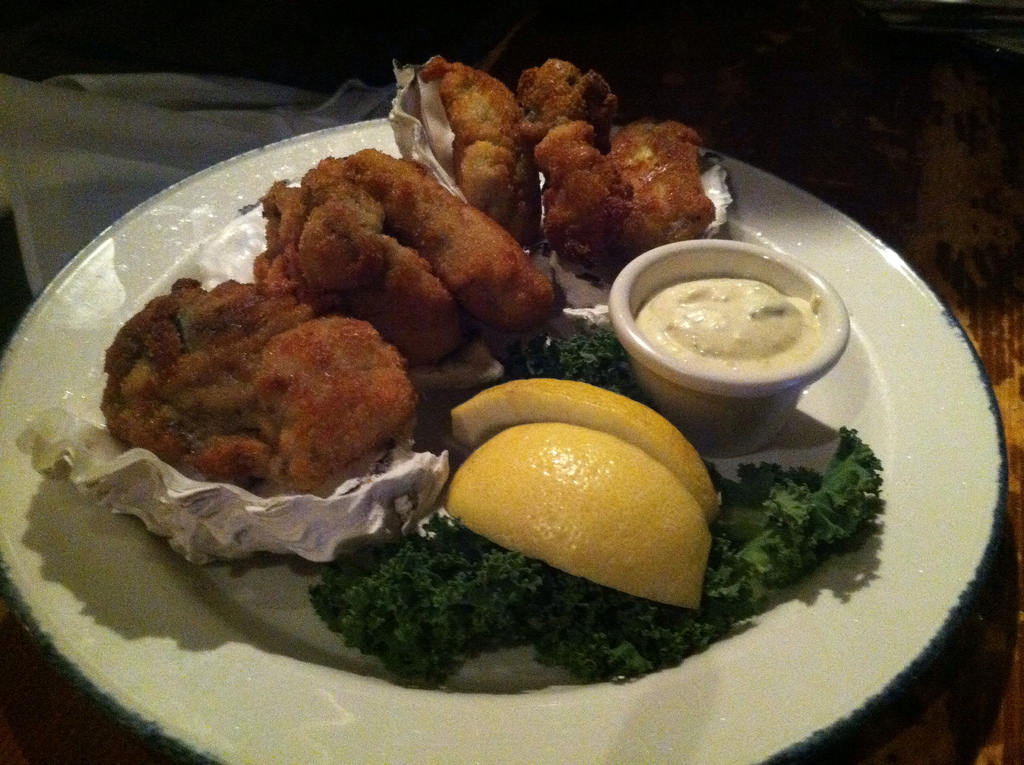   Deep fried oysters with a cream sauce. The best oysters that I have ever eaten. I am still craving the amazing sauce.  