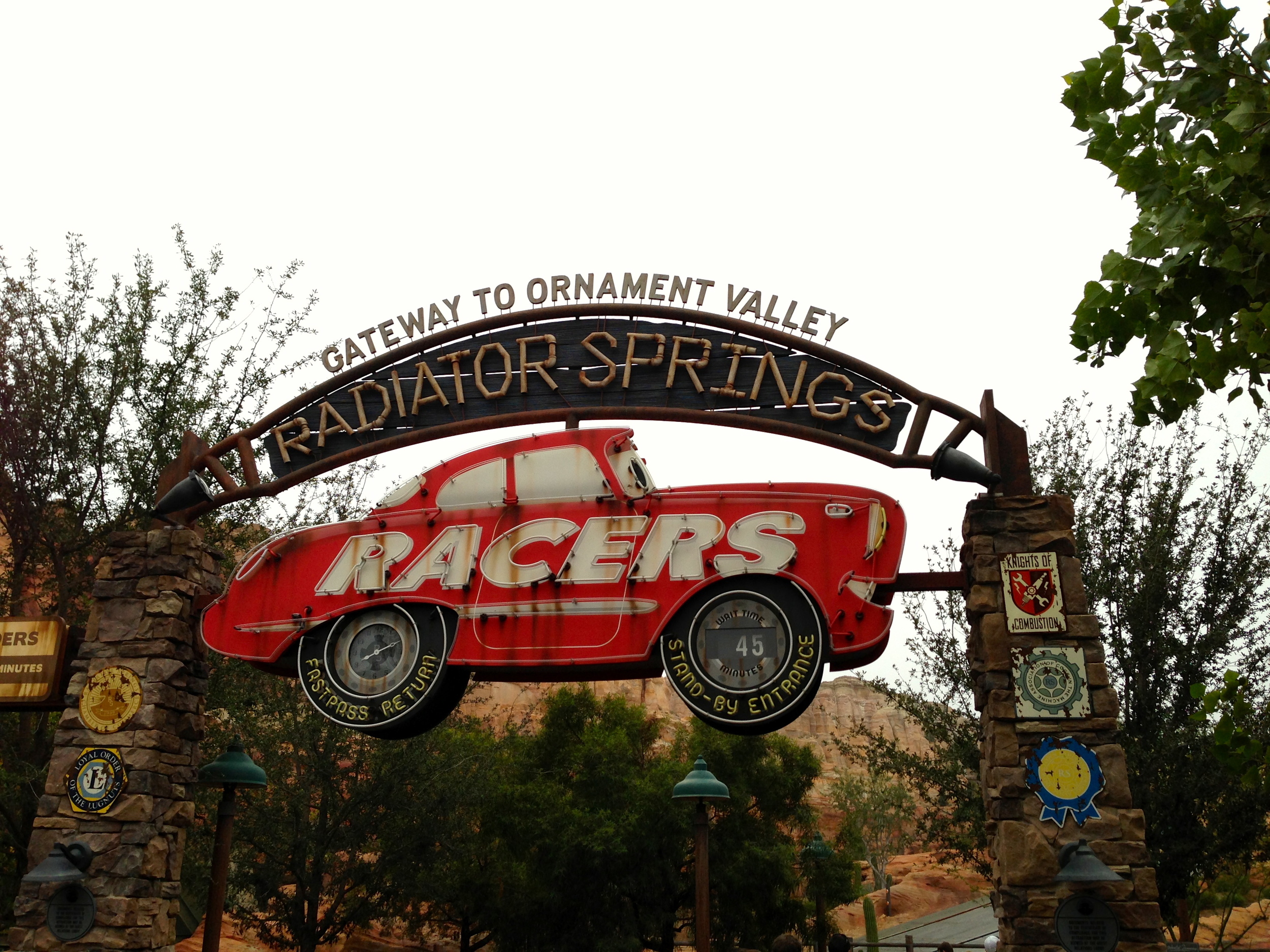  Entrance to the Radiator Springs Racers 