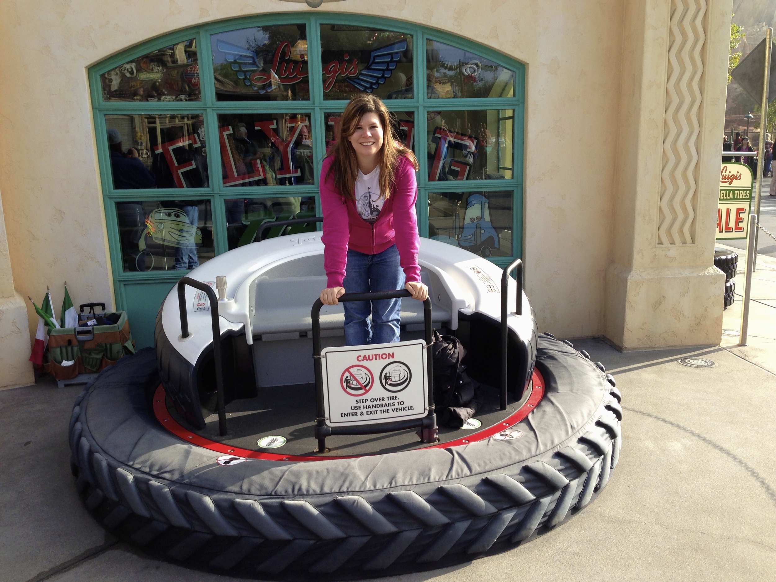  Me, standing in a flying tire! 
