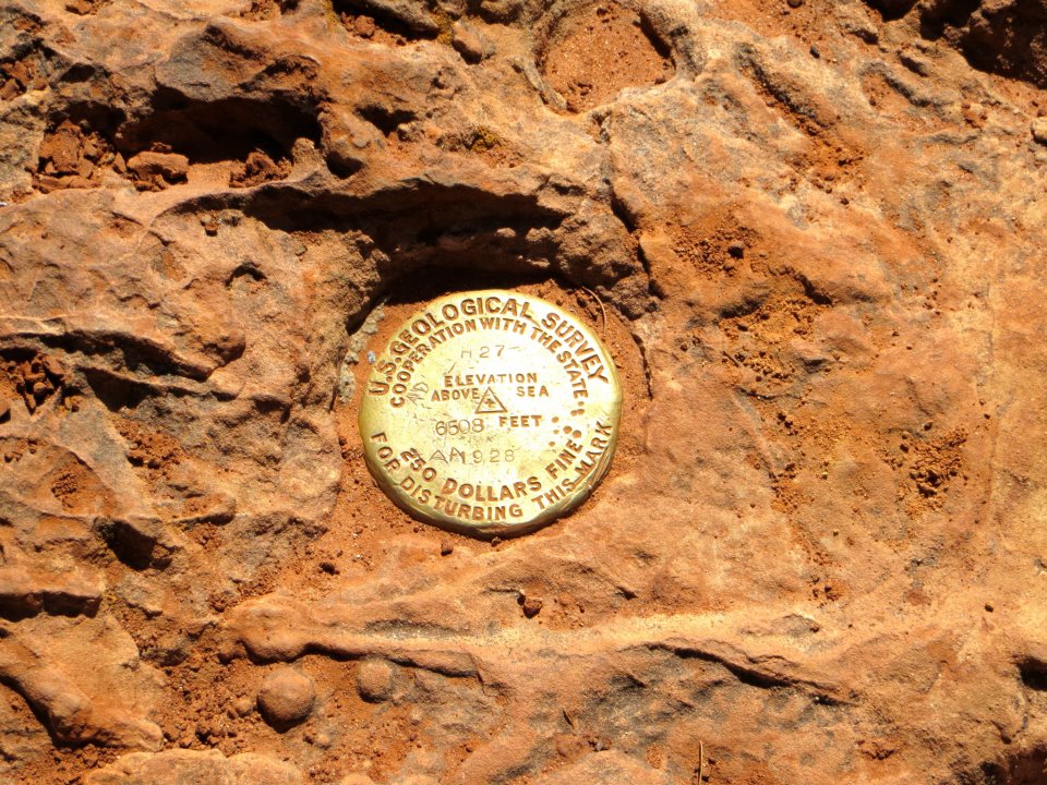  The marker at Observation Point. 