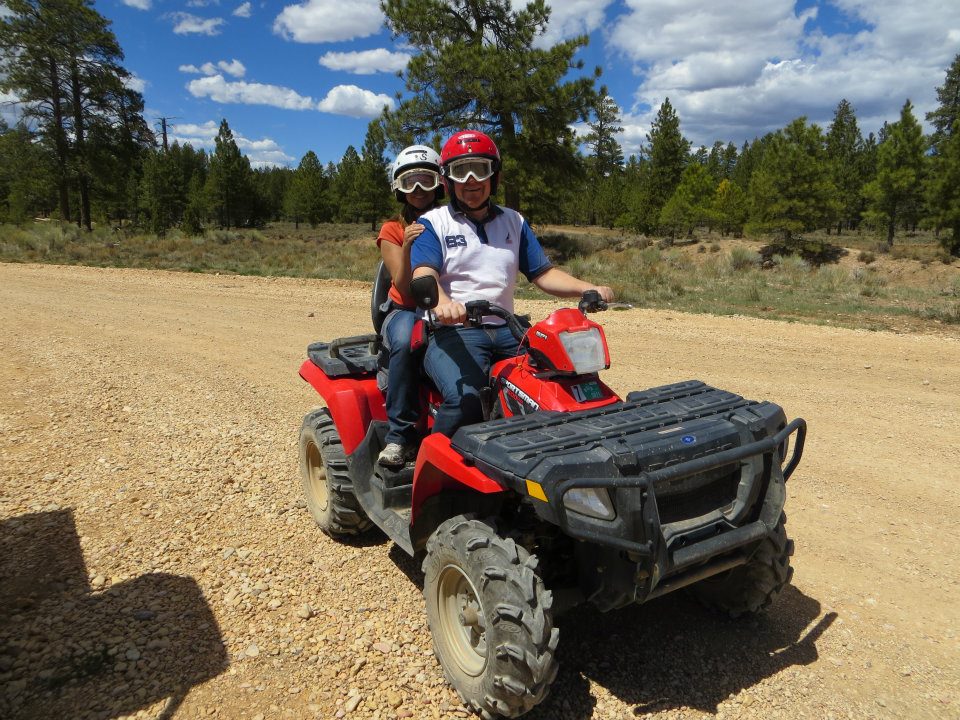  Dan and I about to get dusty on our ride. 