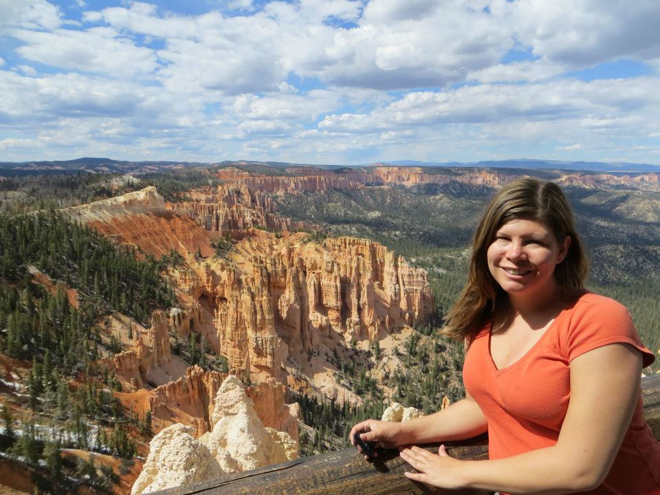 A happy Karen in Bryce.