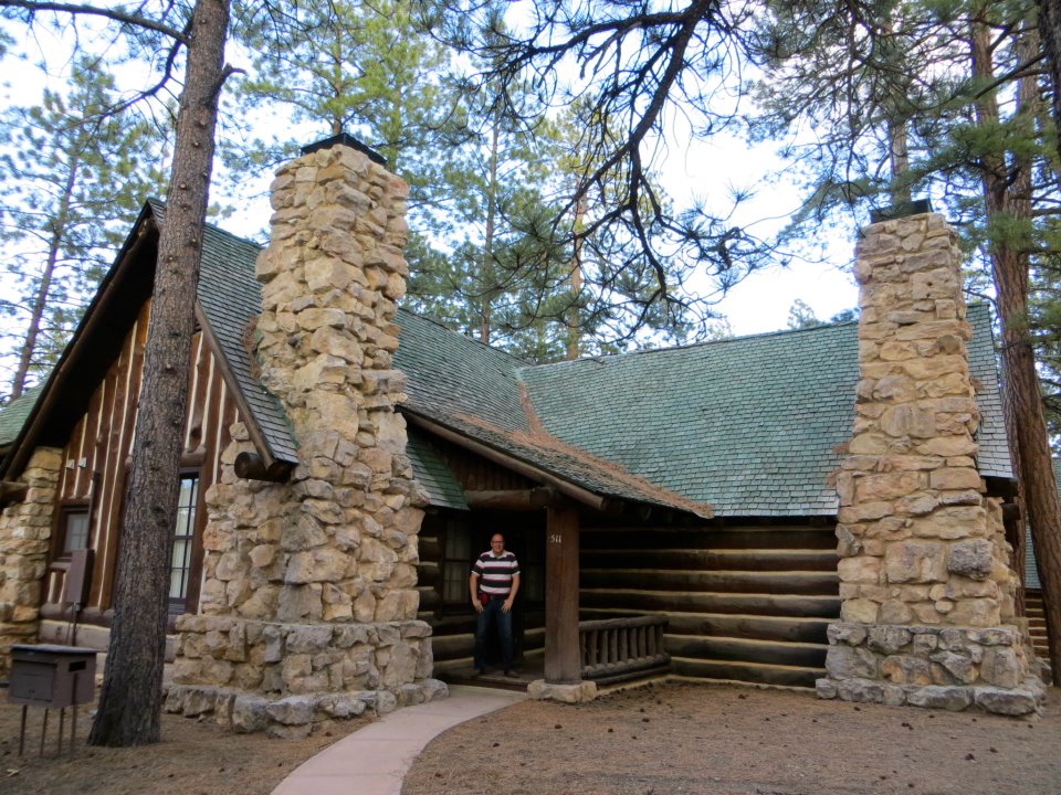  Dan and the cabin. 