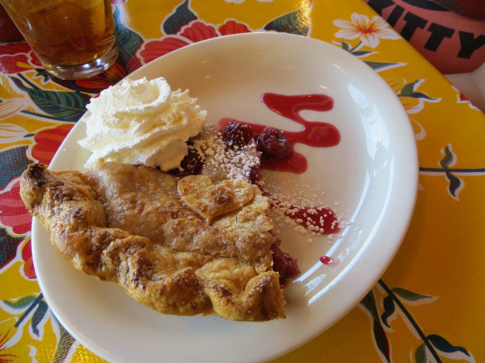  homemade cherry pie at the Burr Trail Grill. it was yummy with a kick to it. Spicy Cherry pie totally works too! 