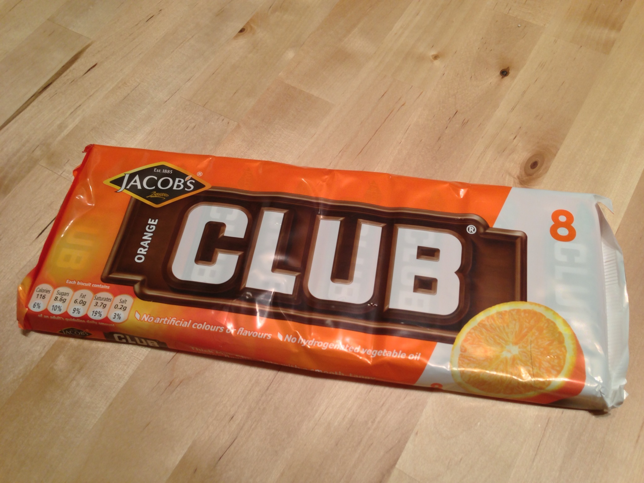  Orange Club Biscuits 