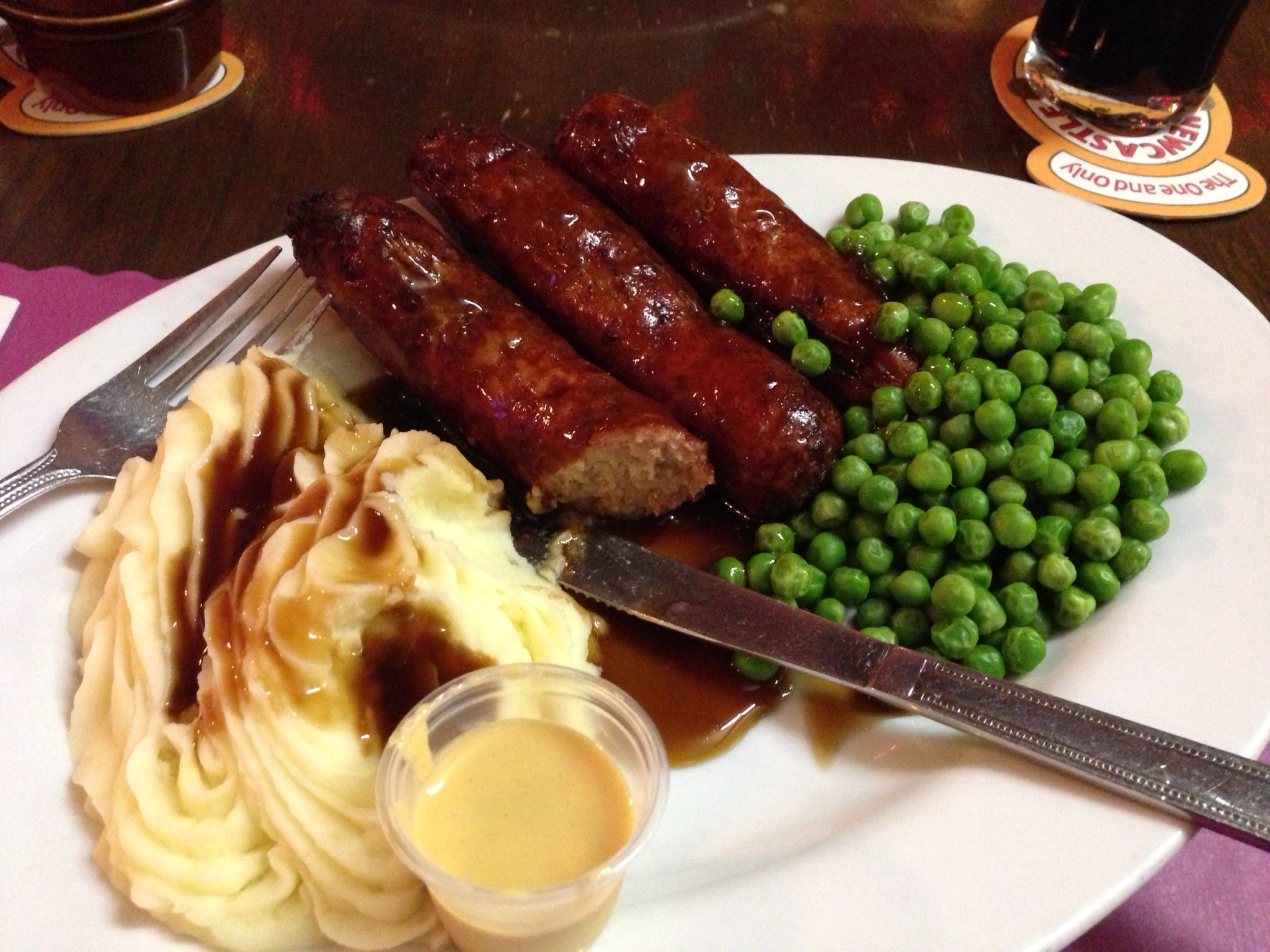  Dan's plate of Bangers &amp; Mash. 