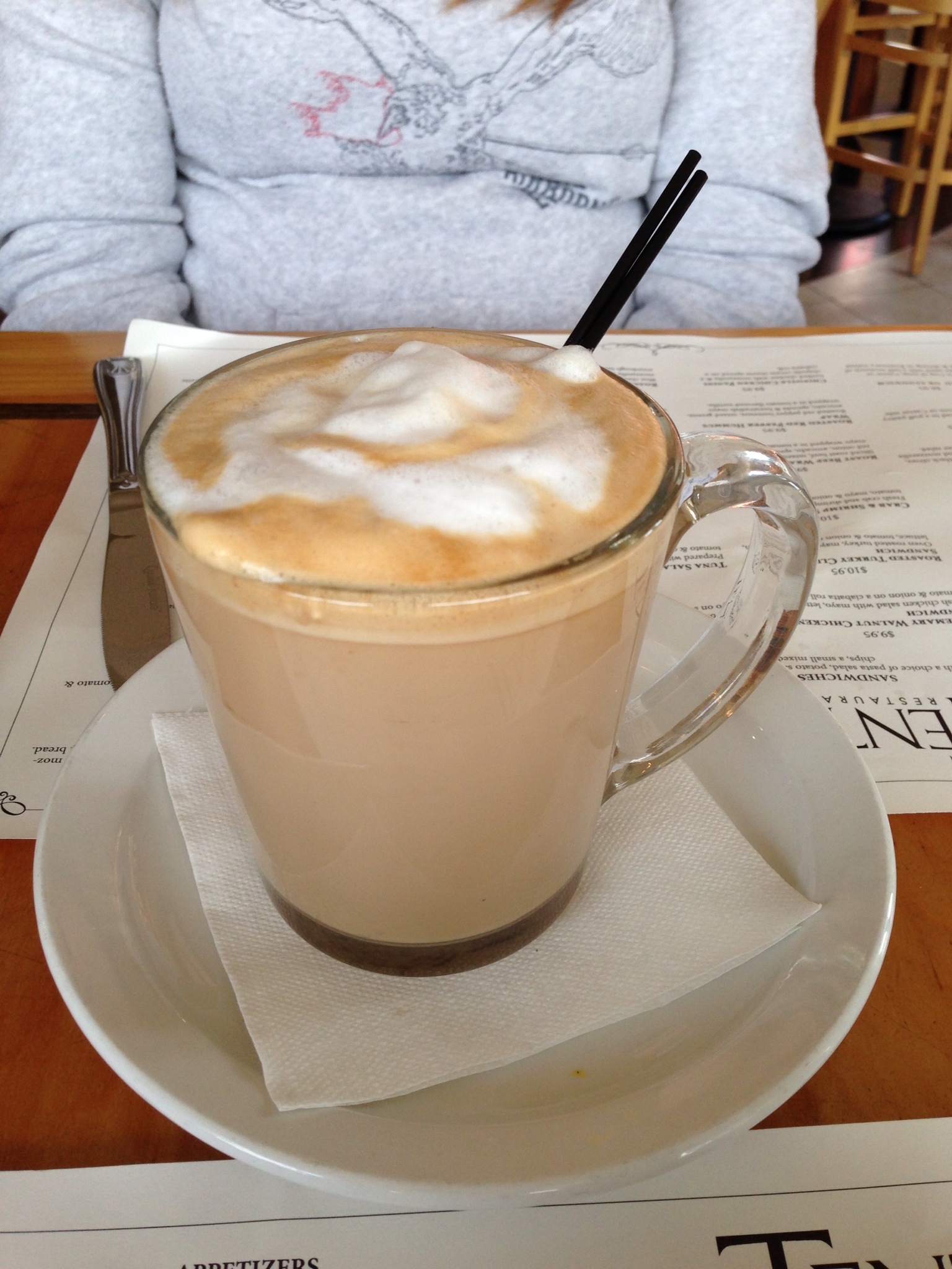  A giant latte on a overcast winter day. 