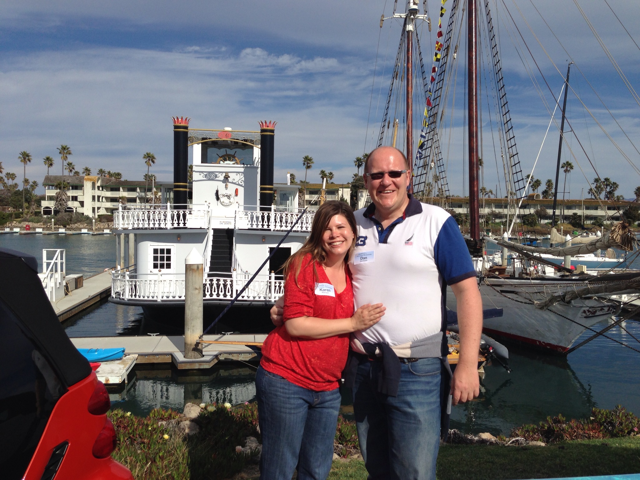  ​Dan and I in front of the Scarlett Belle. 