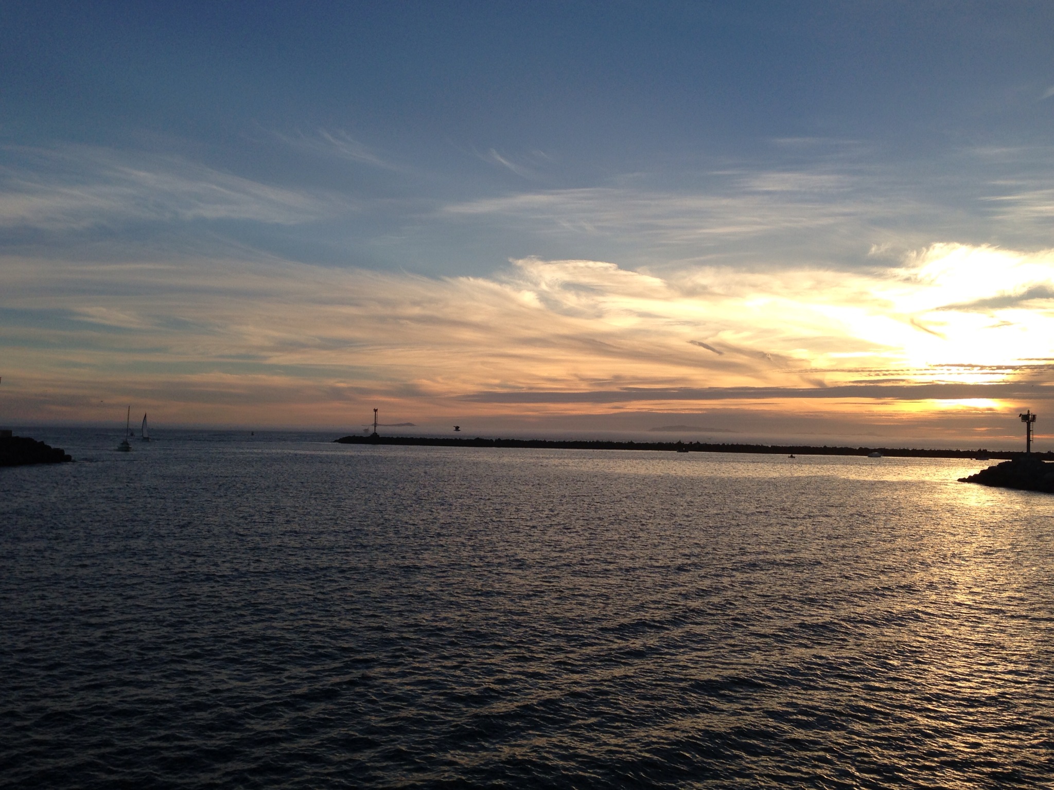  ​The ocean at sunset. 