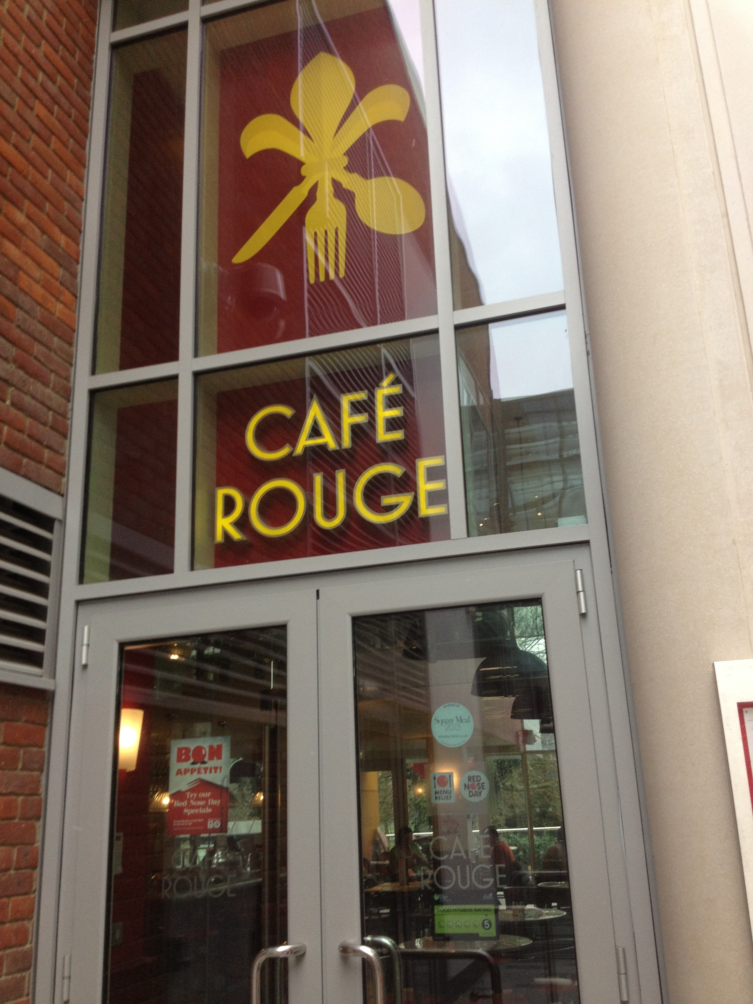  ​The exterior of Cafe Rouge. 