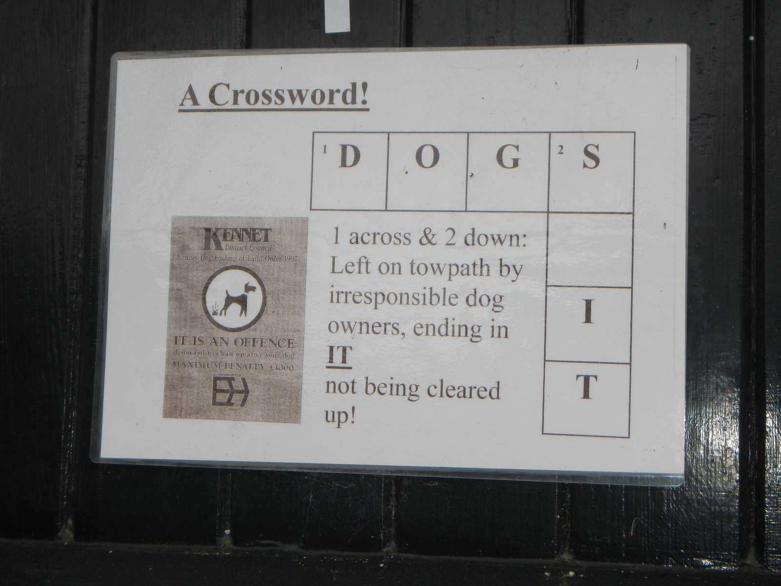  The crossword notice...love it!​ 