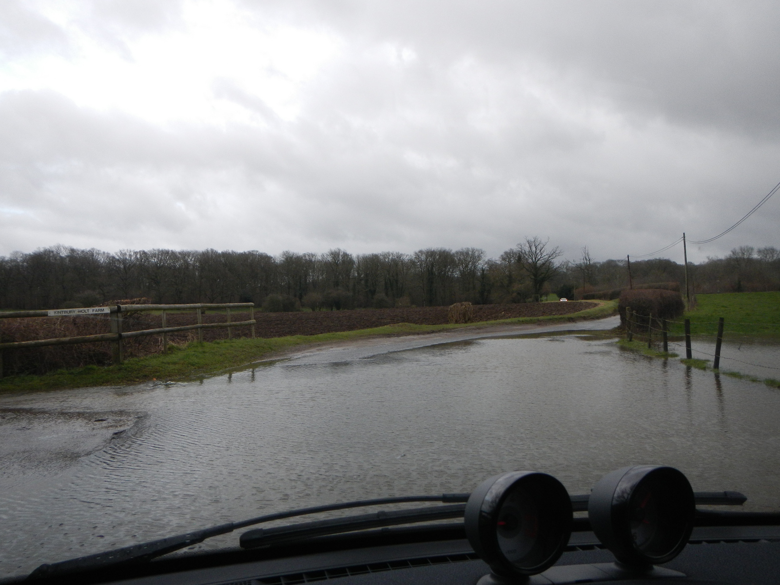  ​We came across a flooded road. Luckily the Smart had no trouble managing the water. 