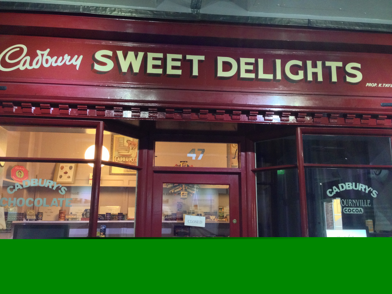 A mock candy shop.