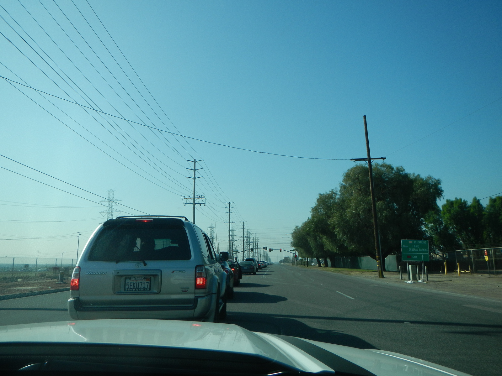  ​The long line to the parking lot. 