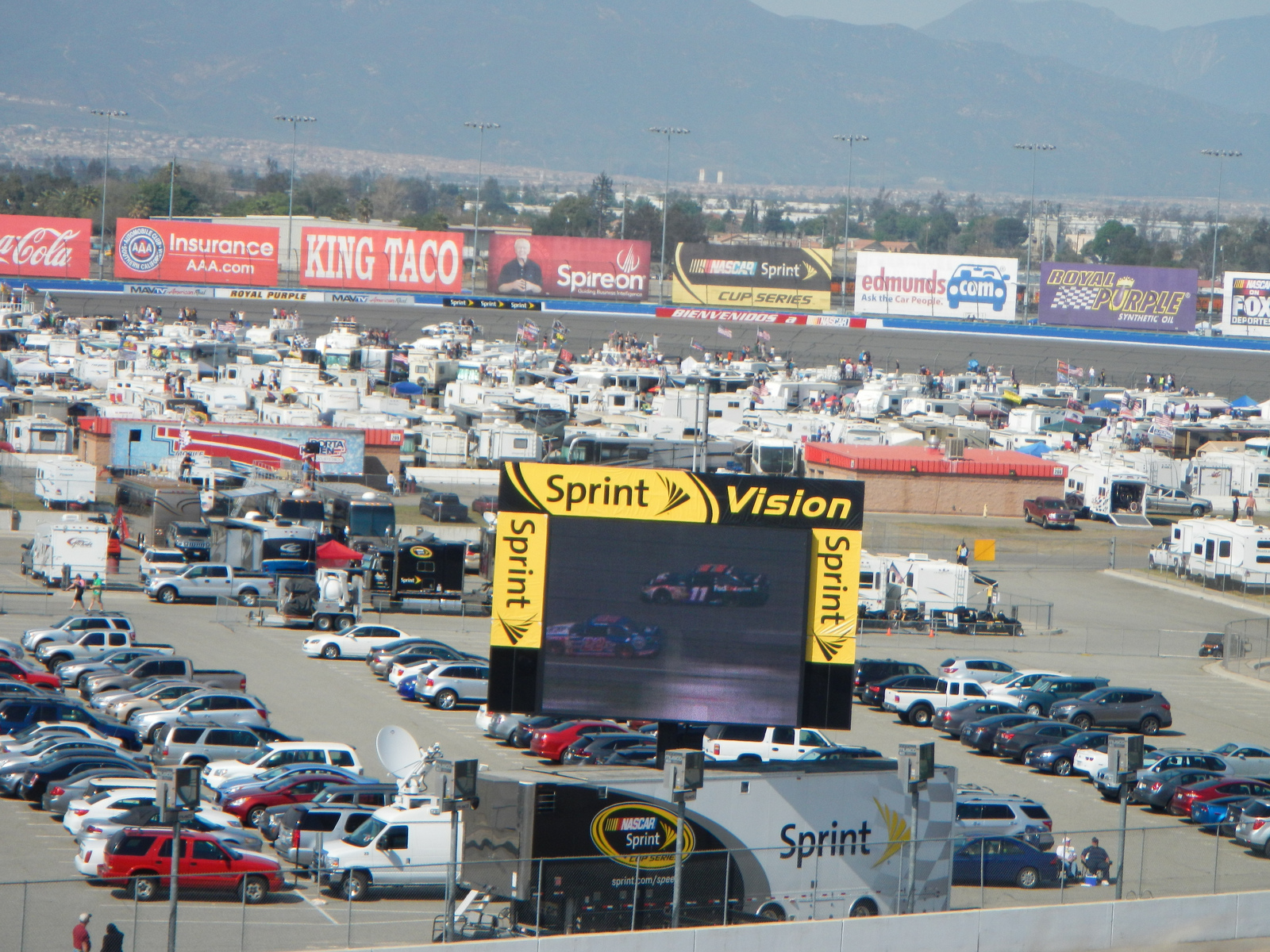 The big screen was easy to see from our seats.