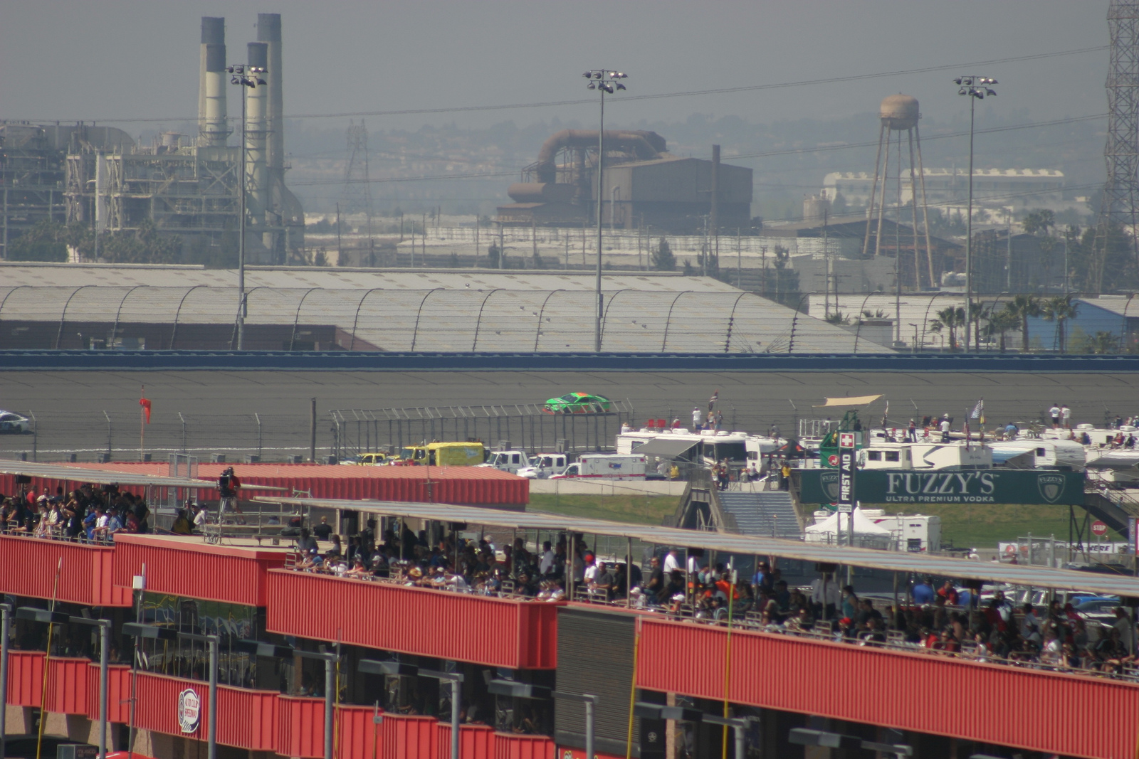 Danica on the backside of the track.