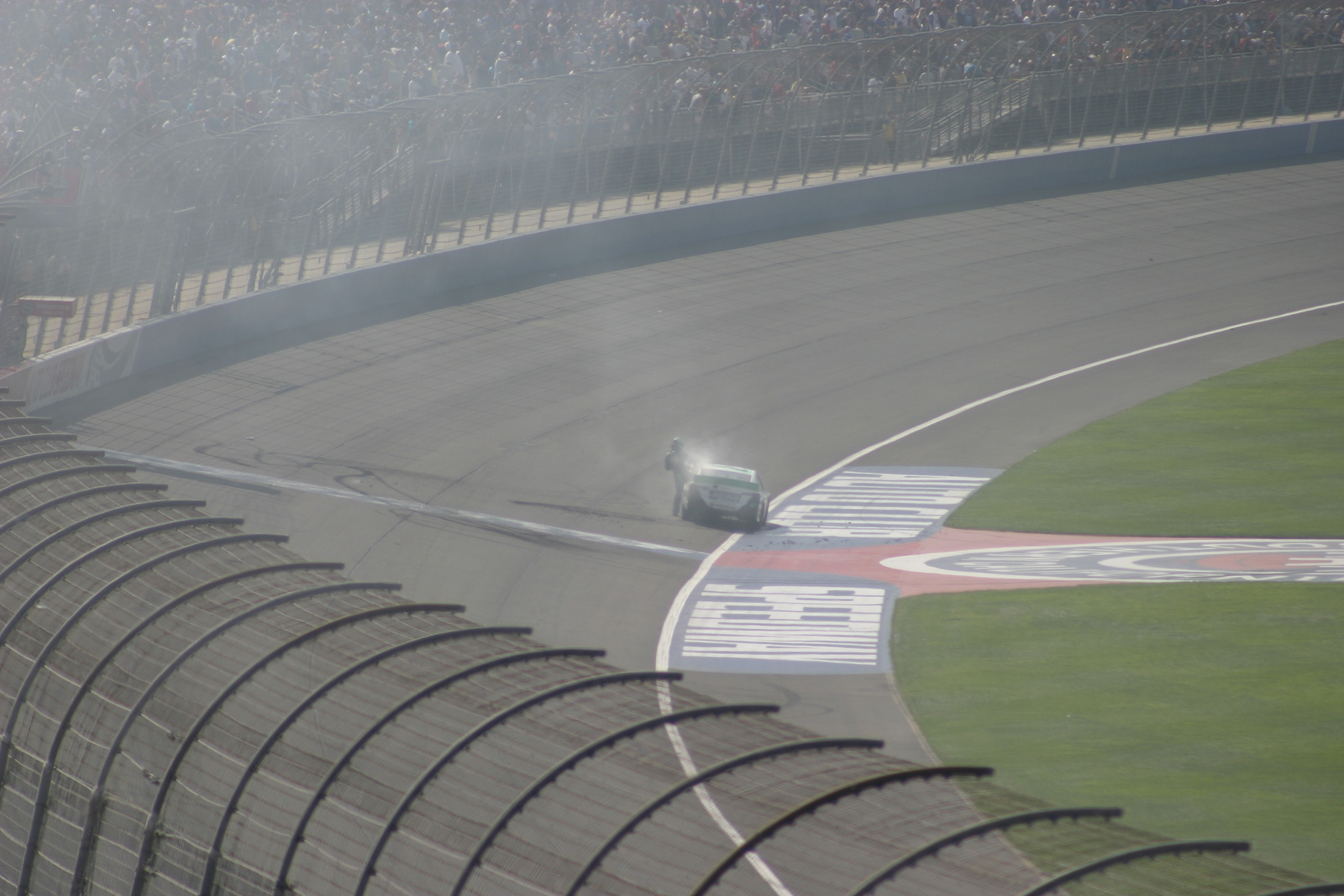 Busch celebrating