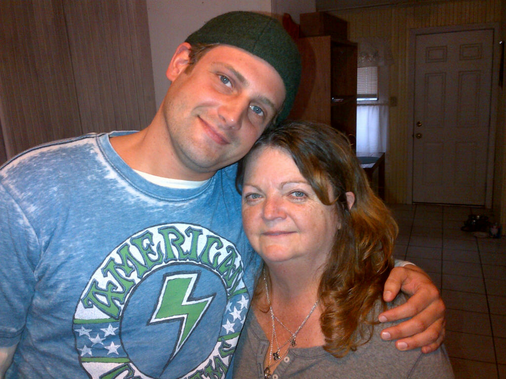 My mother, pictured with Andrew Biltz. Photo taken at my mother's home in Hampton Beach, New Hampshire.