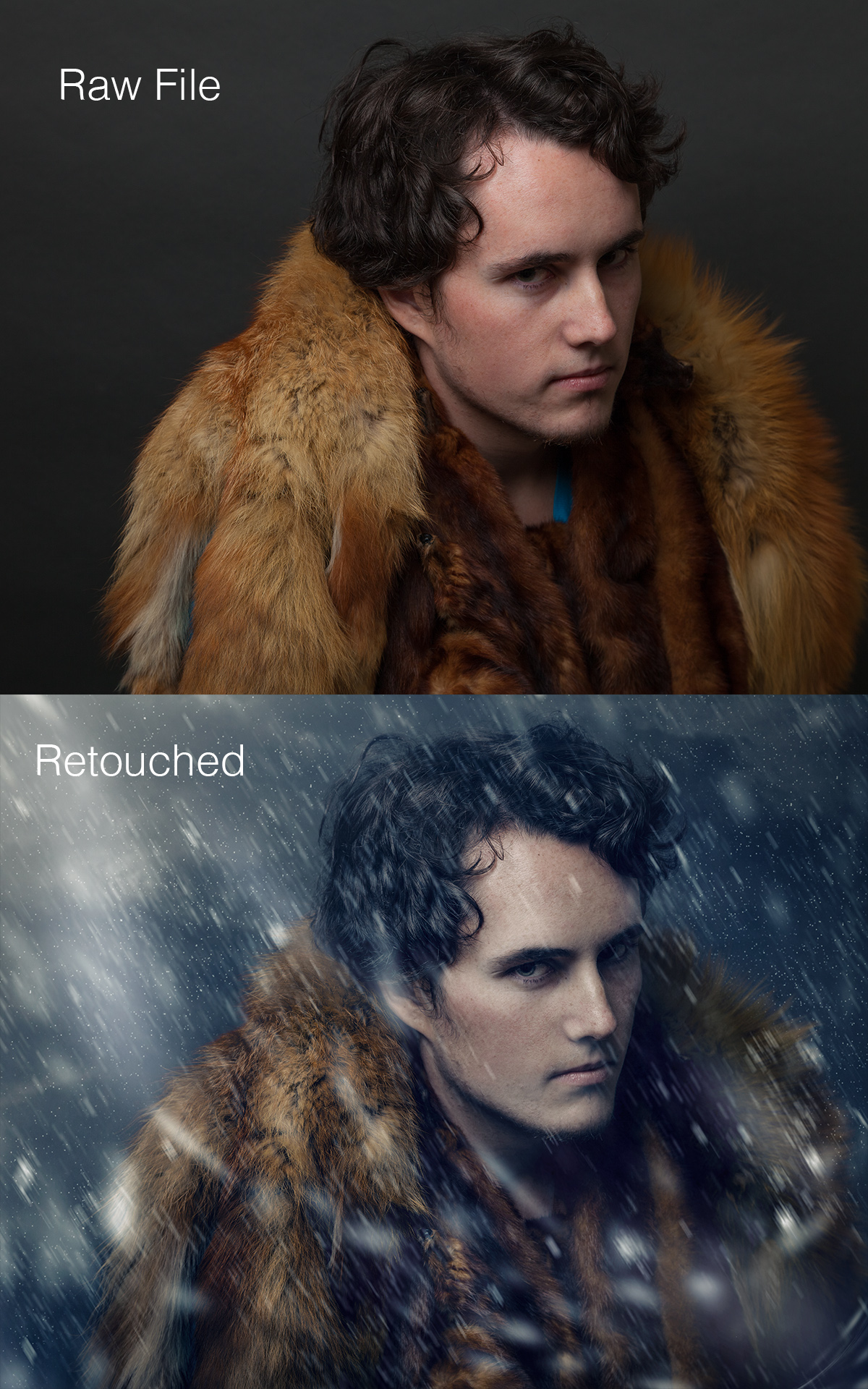 Pretty much everyone in these photos came in their street clothes so they had to be taken off or hidden by layers of fur.