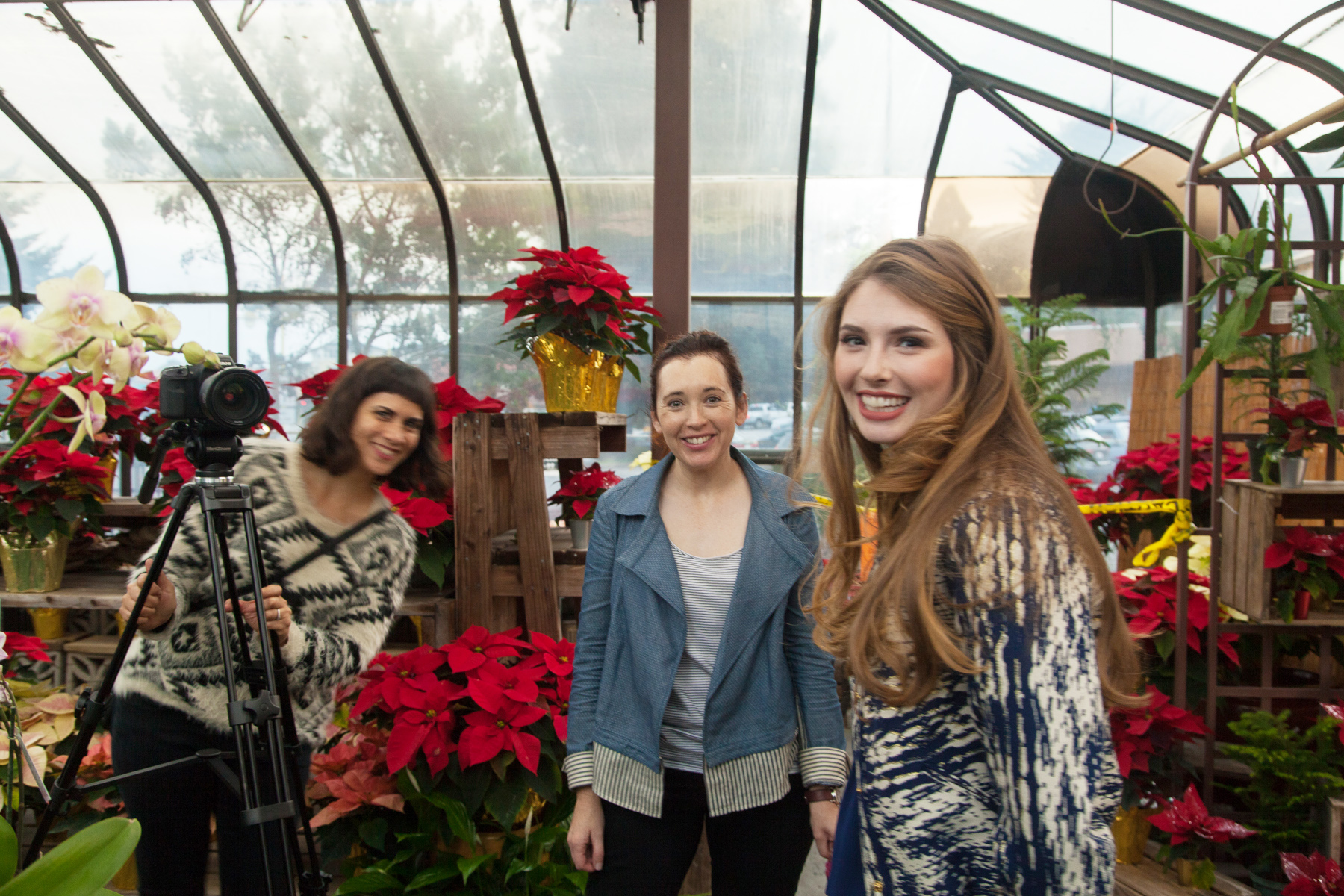 Deva, Christa, and Heather. Deva setting up to record the behind the scenes video for The Penny Rose