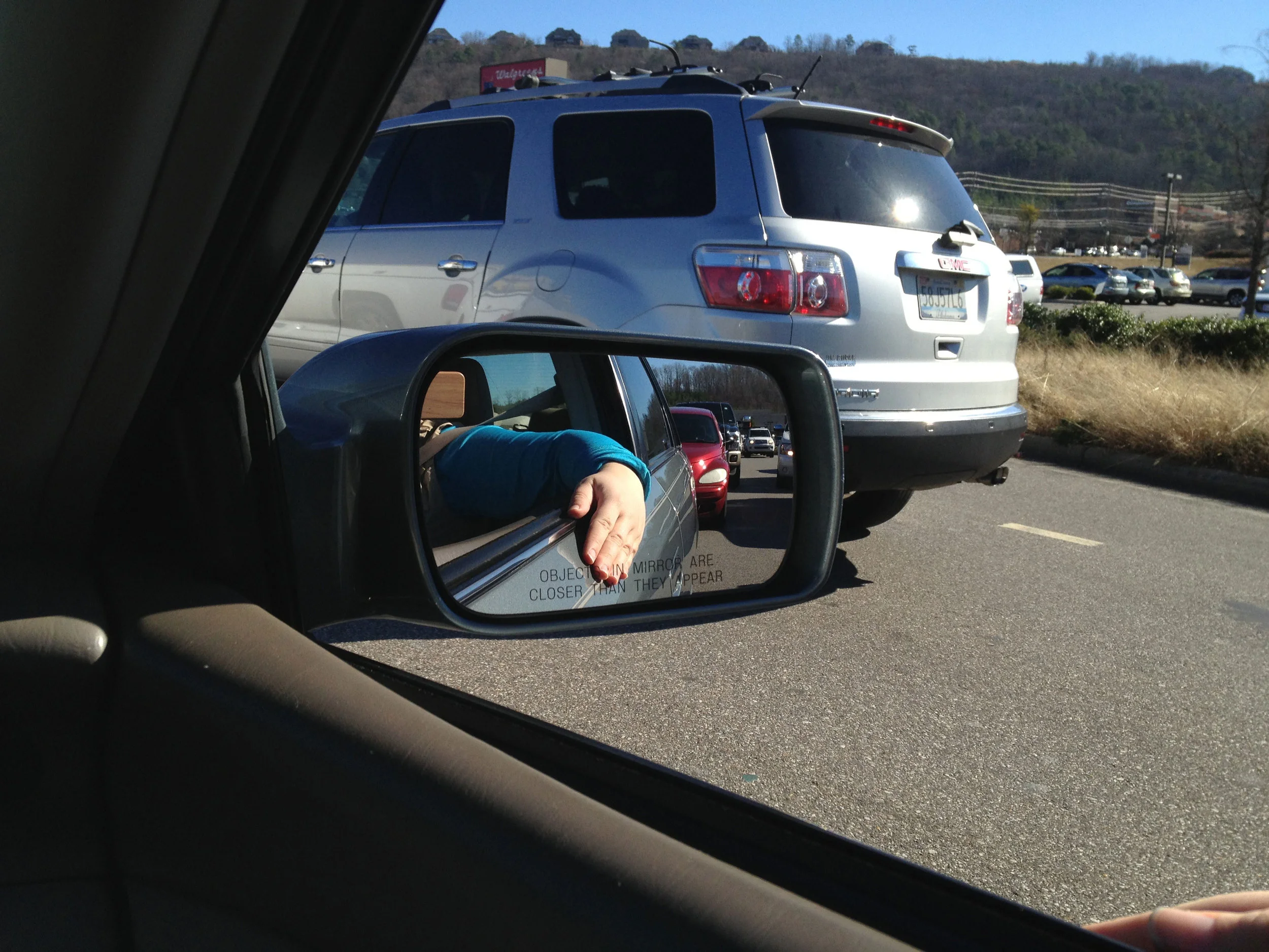 The weather was so balmy and hot for me, we had to drive with the windows down.