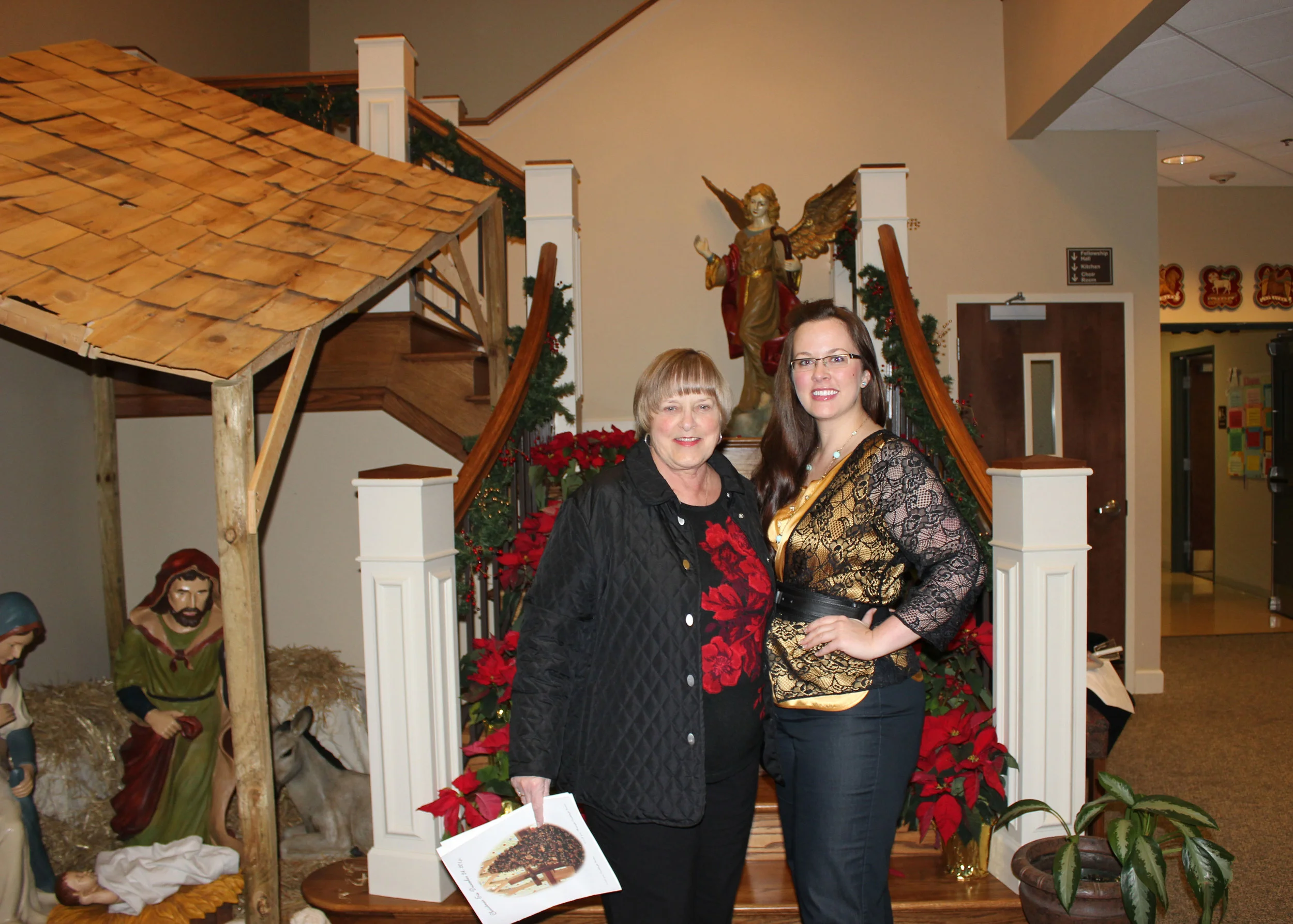 Mom and I at the Midnight Candlelight Service.