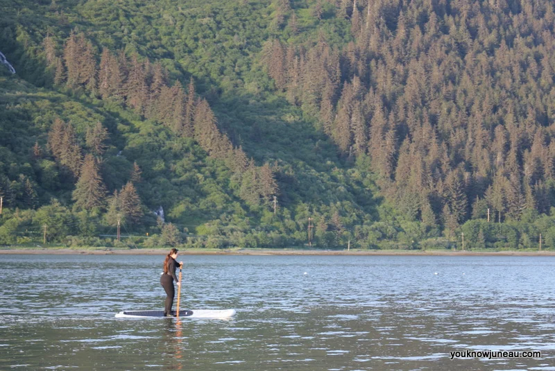 Solo paddling in the sun.